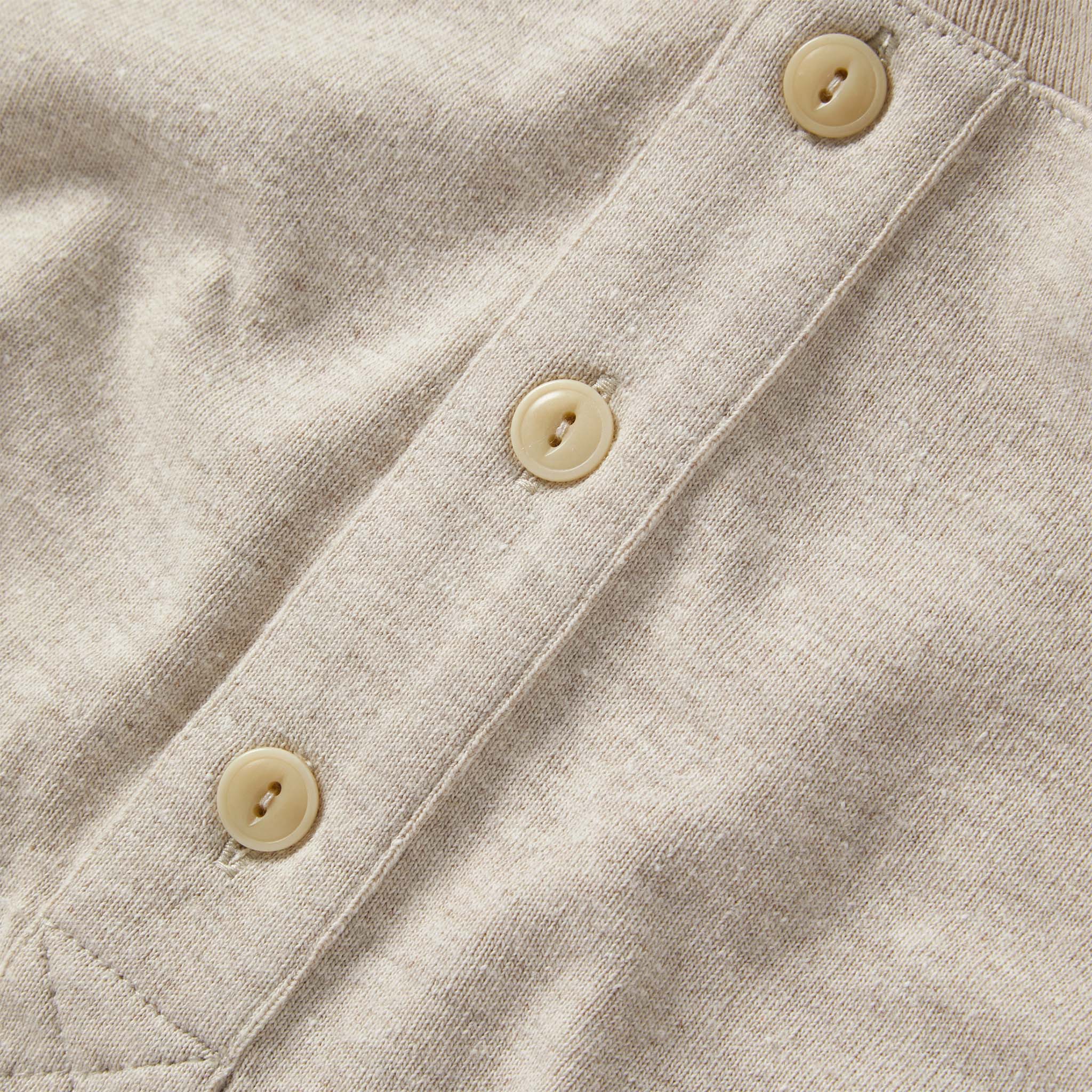 The Heavy Bag Henley in Oatmeal - Image 7