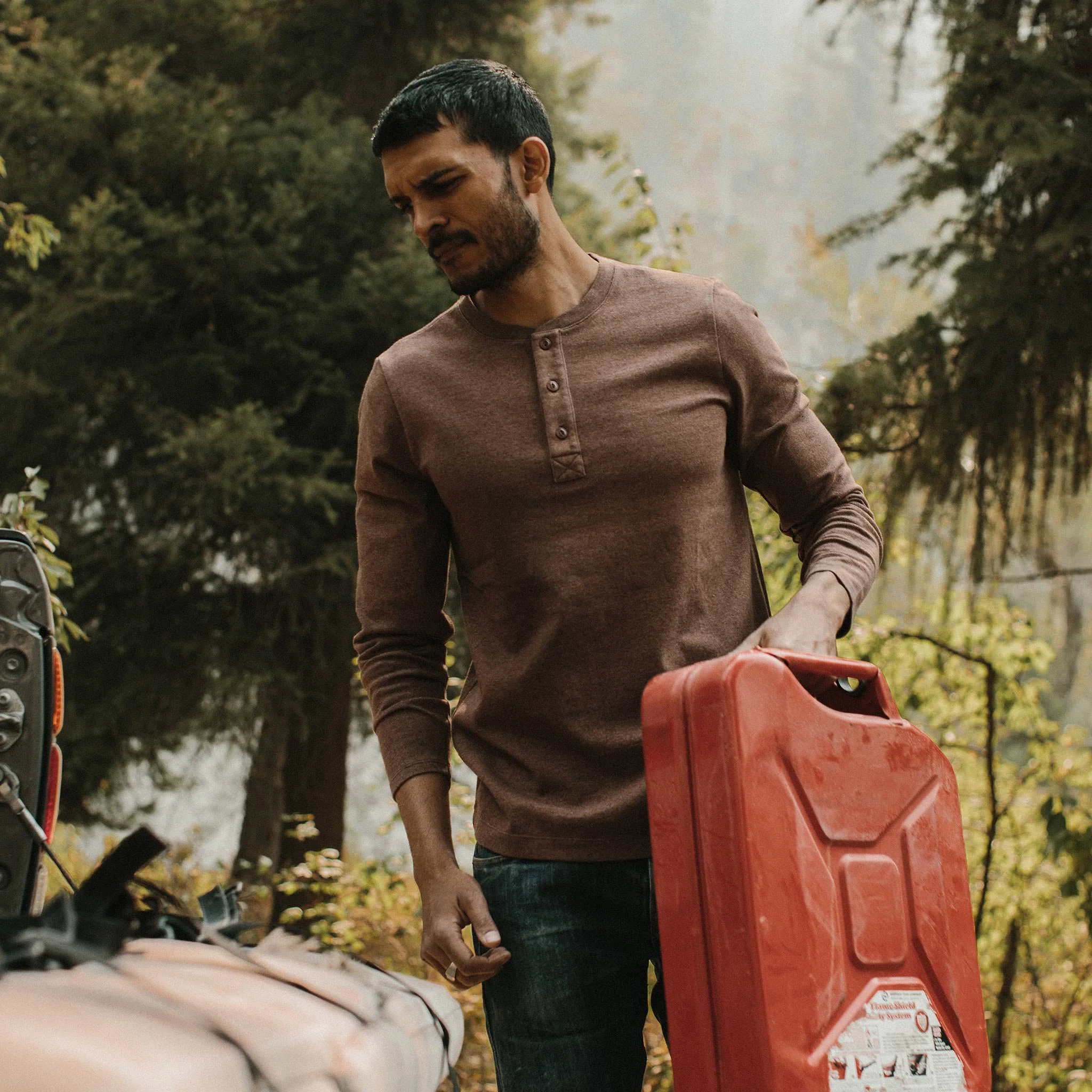 The Heavy Bag Henley in Timber - Image 2