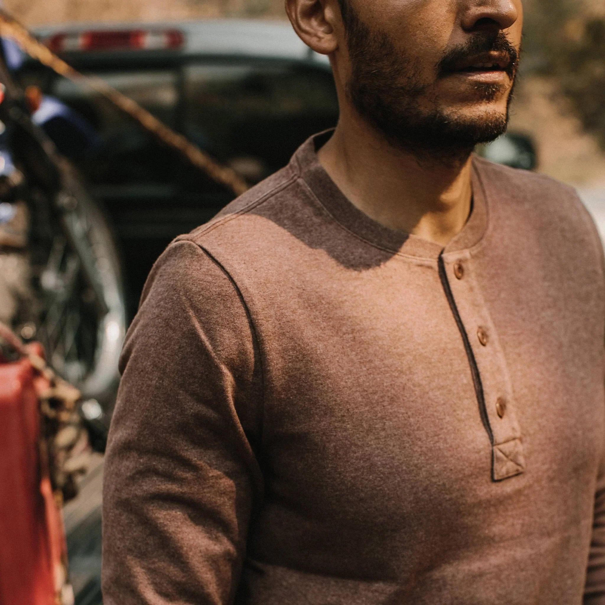 The Heavy Bag Henley in Timber - Image 3
