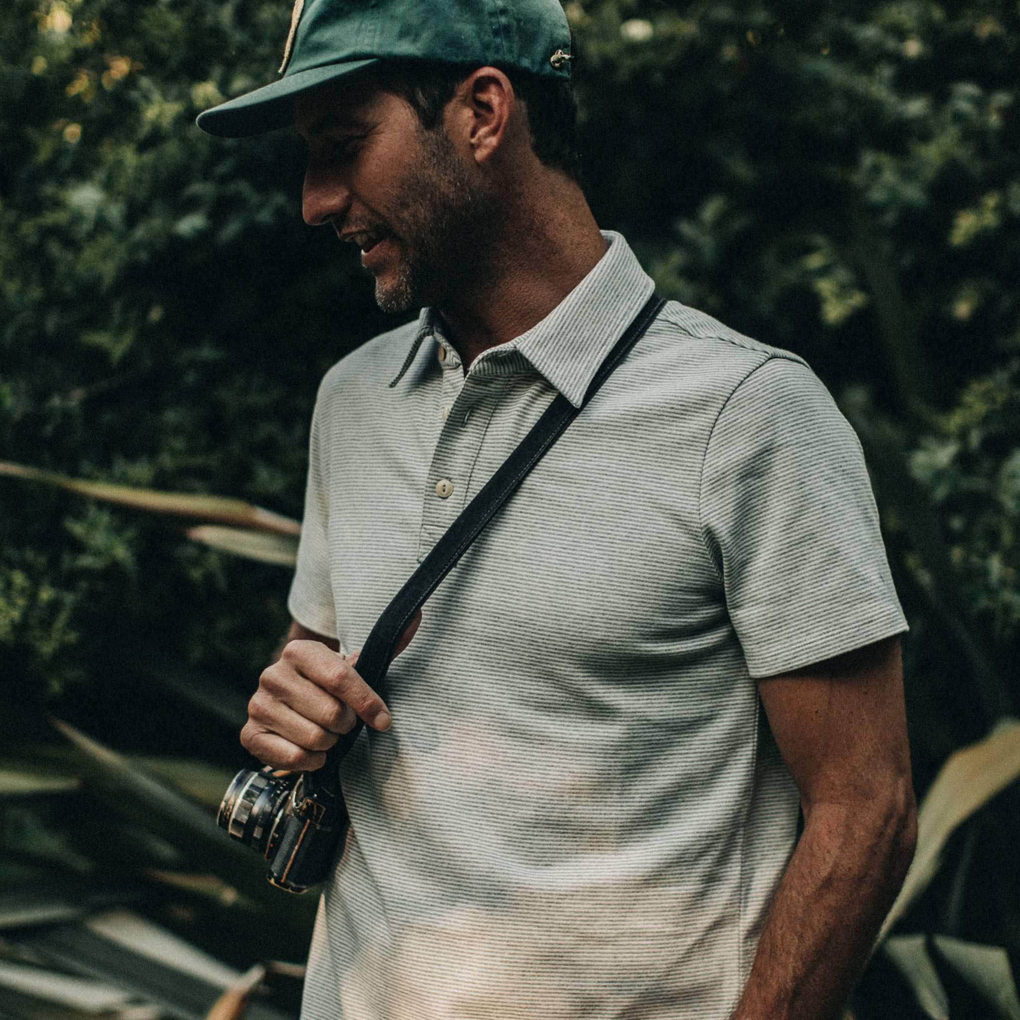The Heavy Bag Polo in Natural and Ash Stripe - Image 3