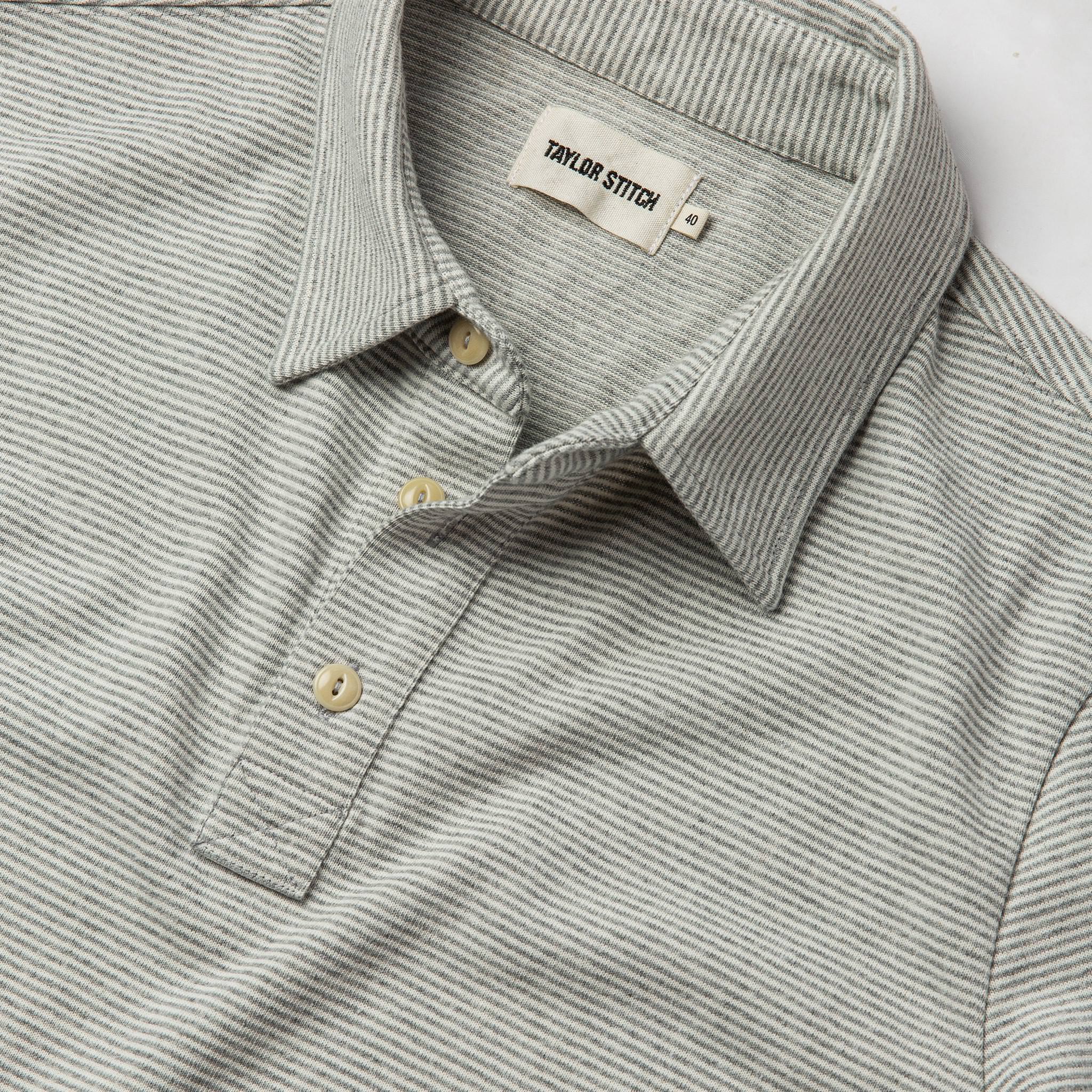 The Heavy Bag Polo in Natural and Ash Stripe - Image 5