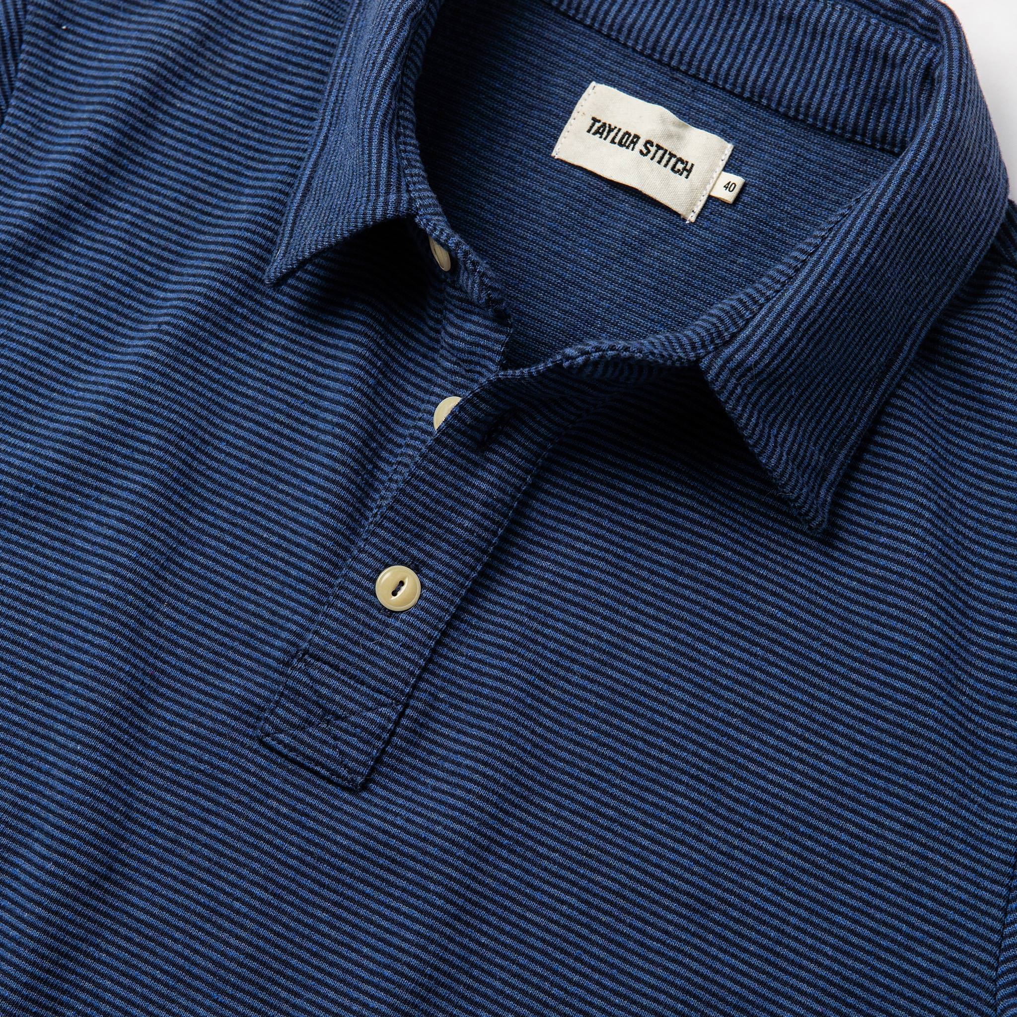 The Heavy Bag Polo in Navy Stripe - Image 6