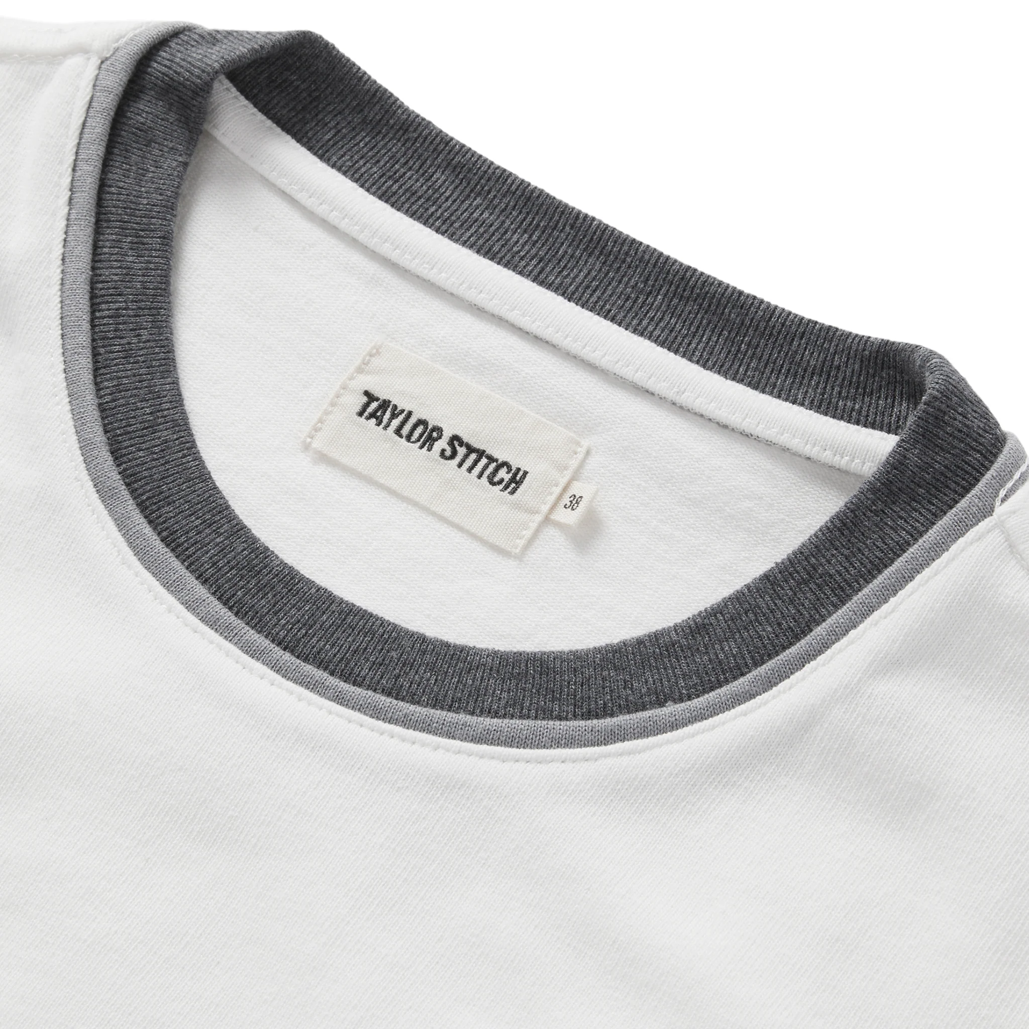 The Heavy Bag Ringer Tee in Natural and Navy - Image 4