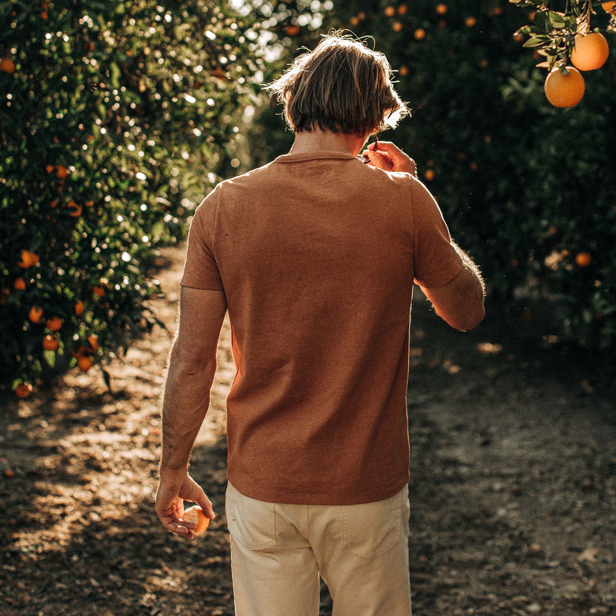 The Heavy Bag Tee in Apricot - Image 4