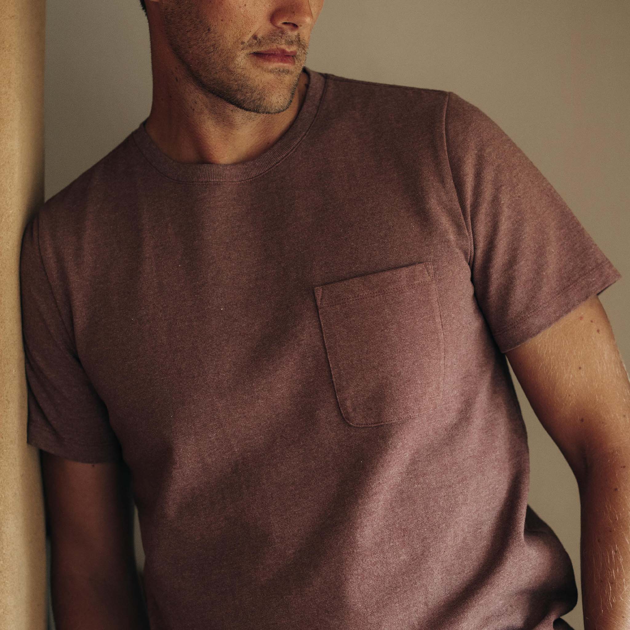 The Heavy Bag Tee in Burgundy - Image 3