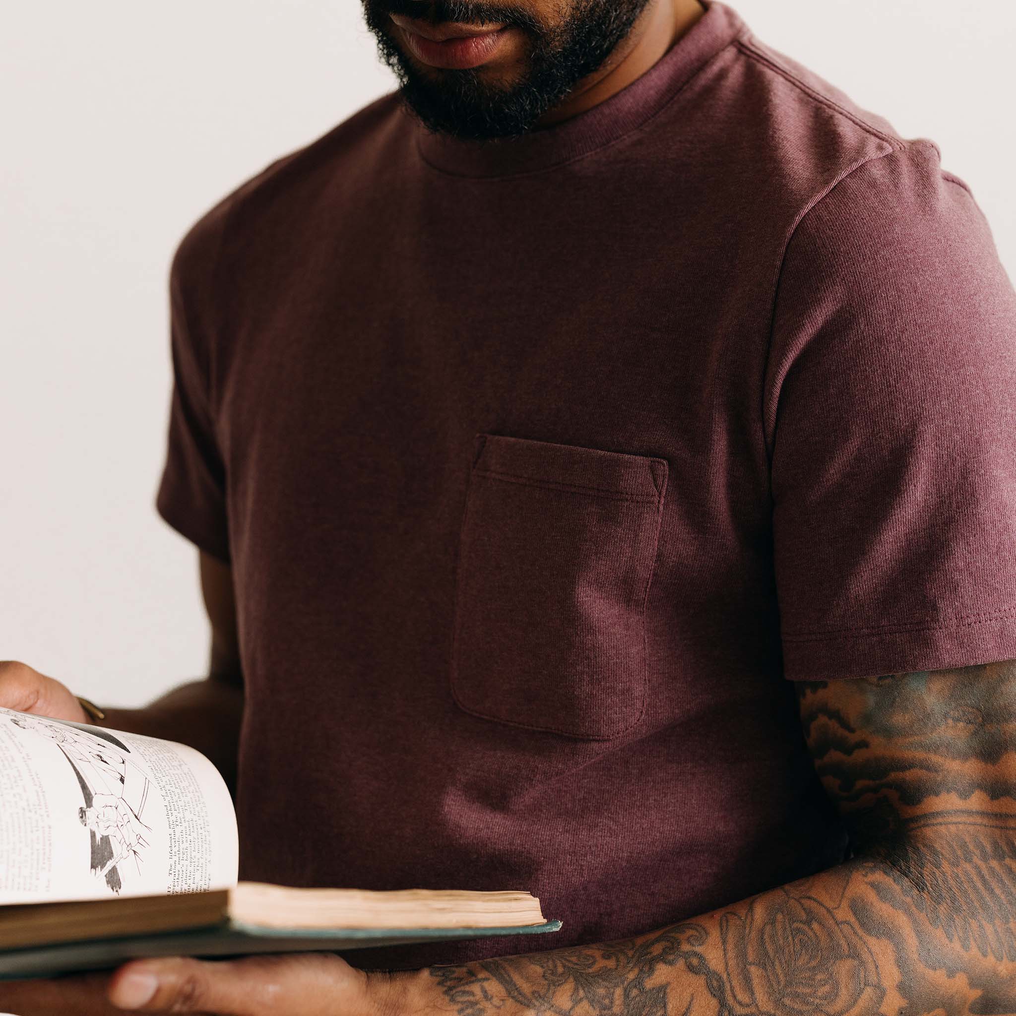 The Heavy Bag Tee in Dried Cherry - Image 3