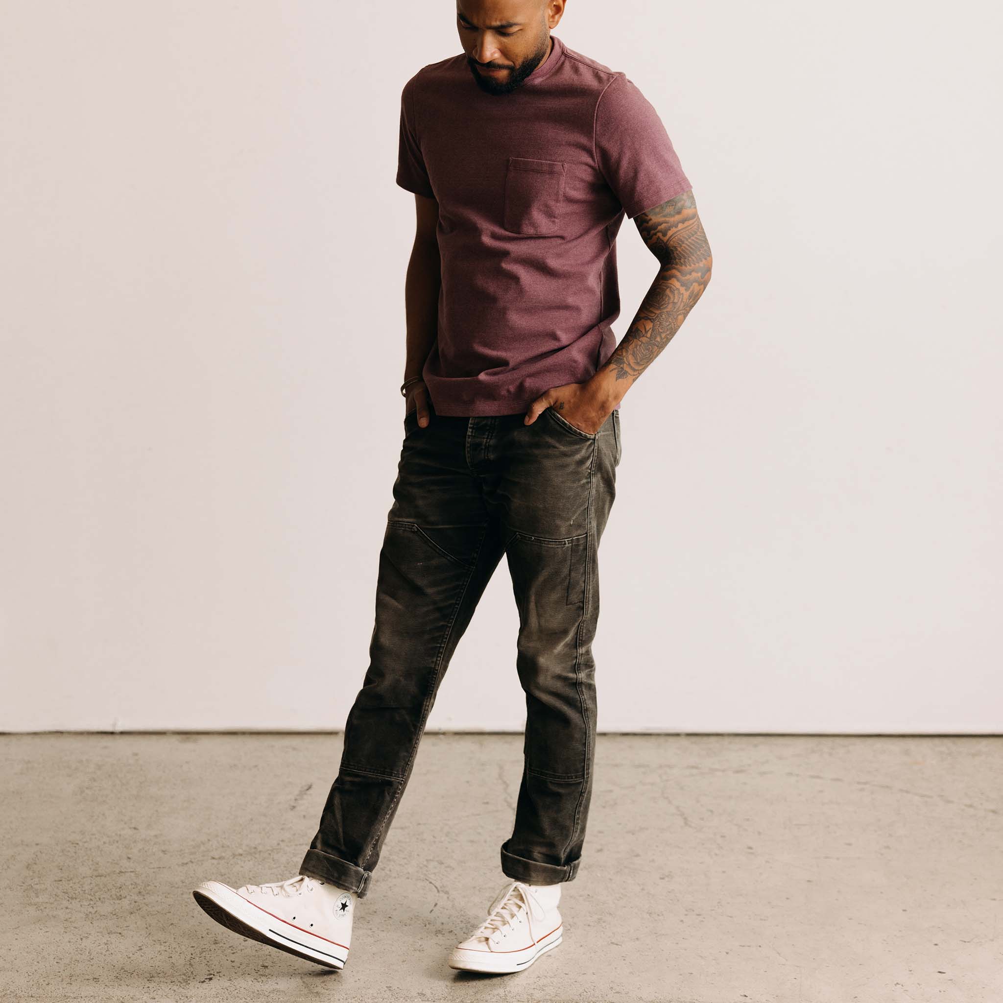 The Heavy Bag Tee in Dried Cherry - Image 4