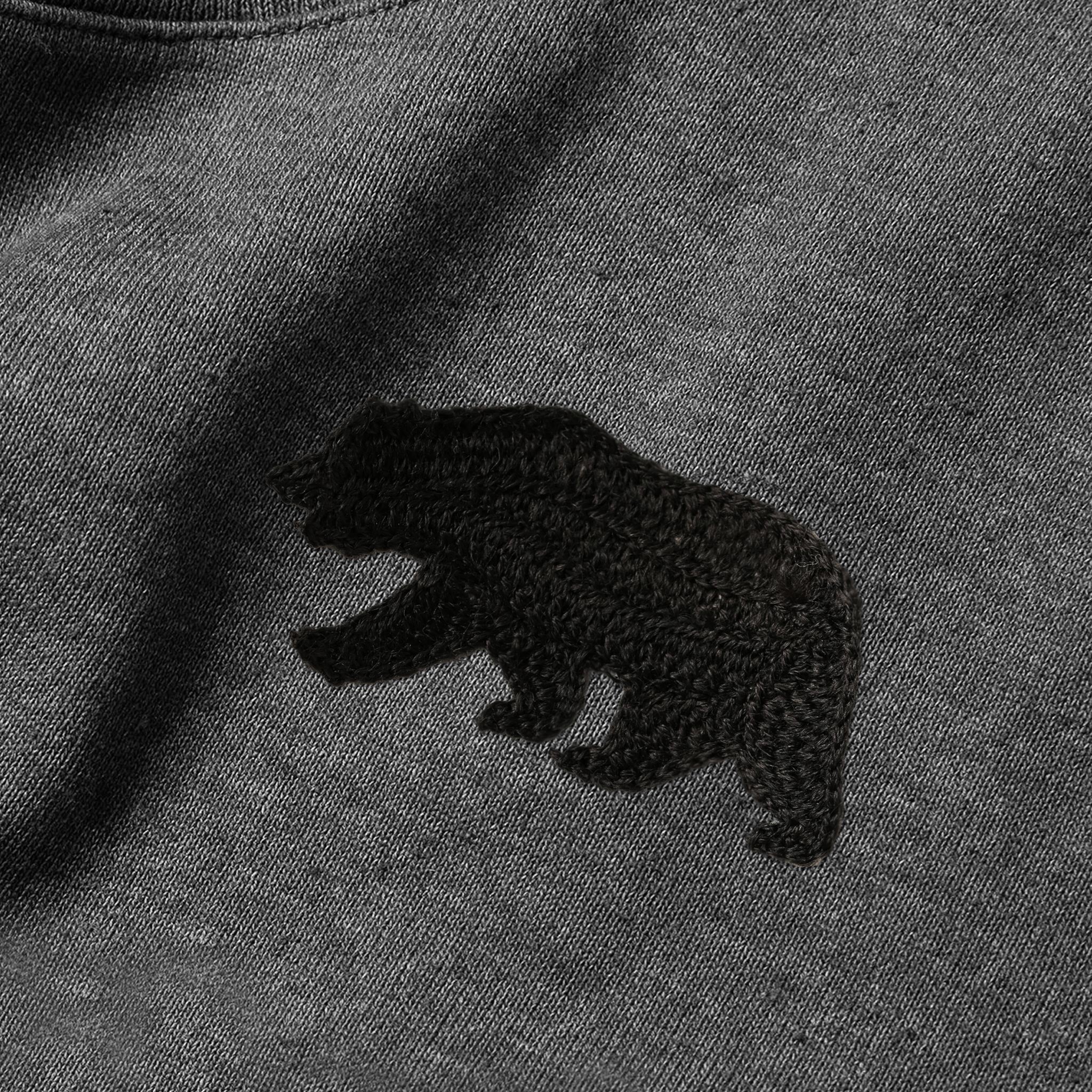 The Embroidered Heavy Bag Tee in Grey Bear - Image 6