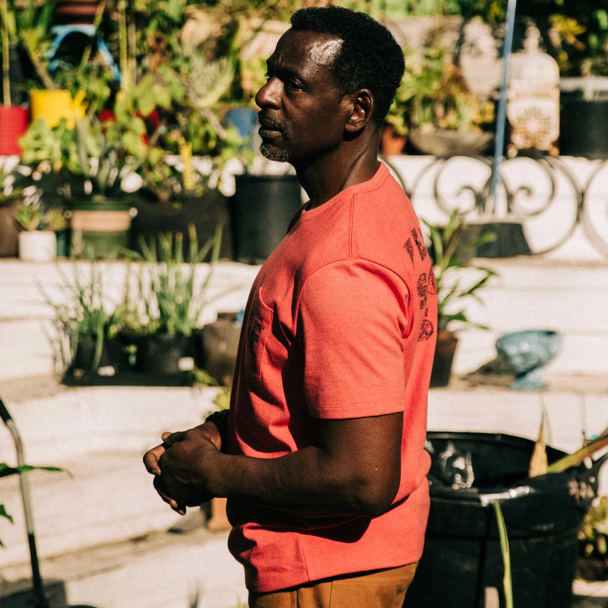 The Heavy Bag Tee in Hibiscus - Image 4
