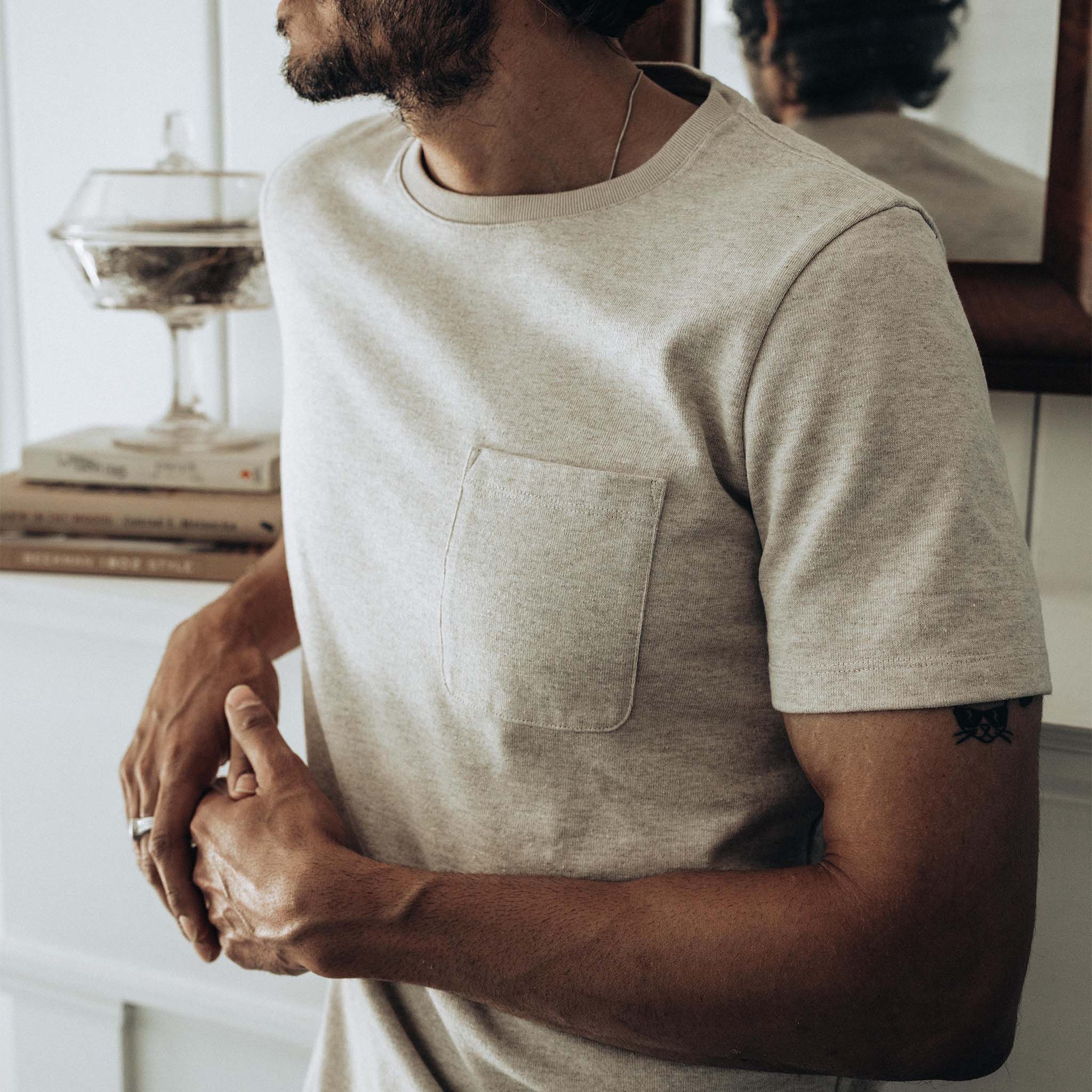 The Heavy Bag Tee in Oatmeal - Image 3