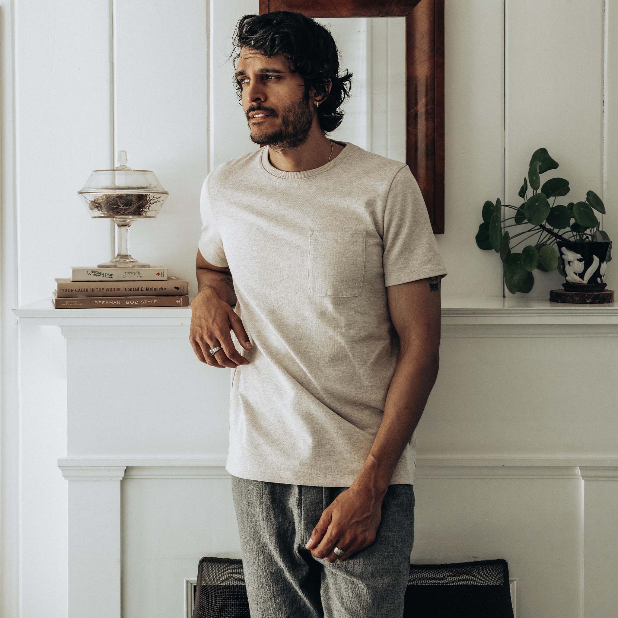 The Heavy Bag Tee in Oatmeal - Image 4