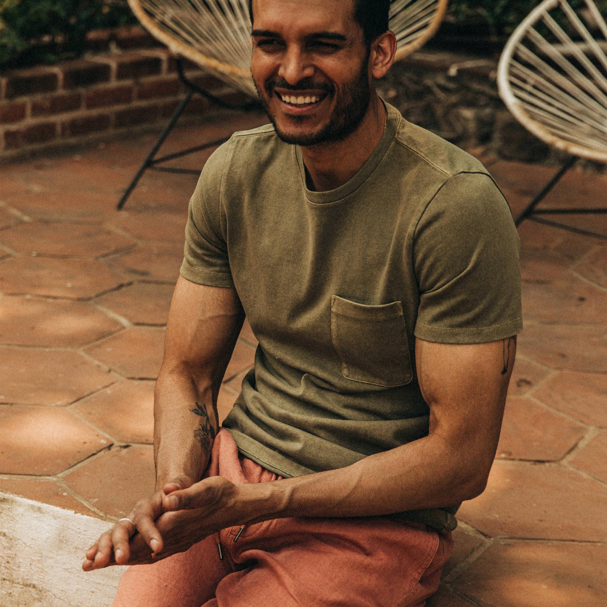 The Heavy Bag Tee in Olive - Image 2