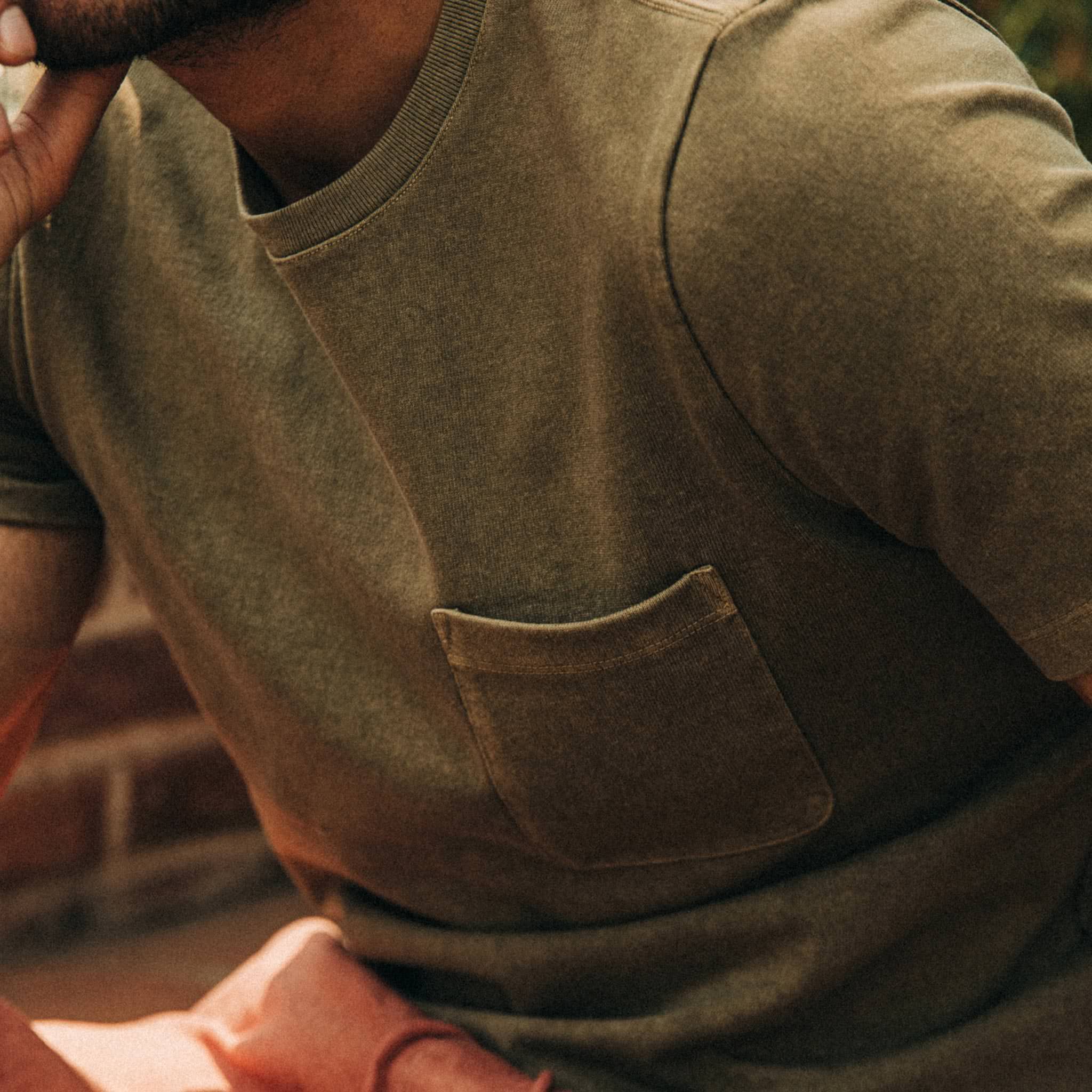 The Heavy Bag Tee in Olive - Image 3