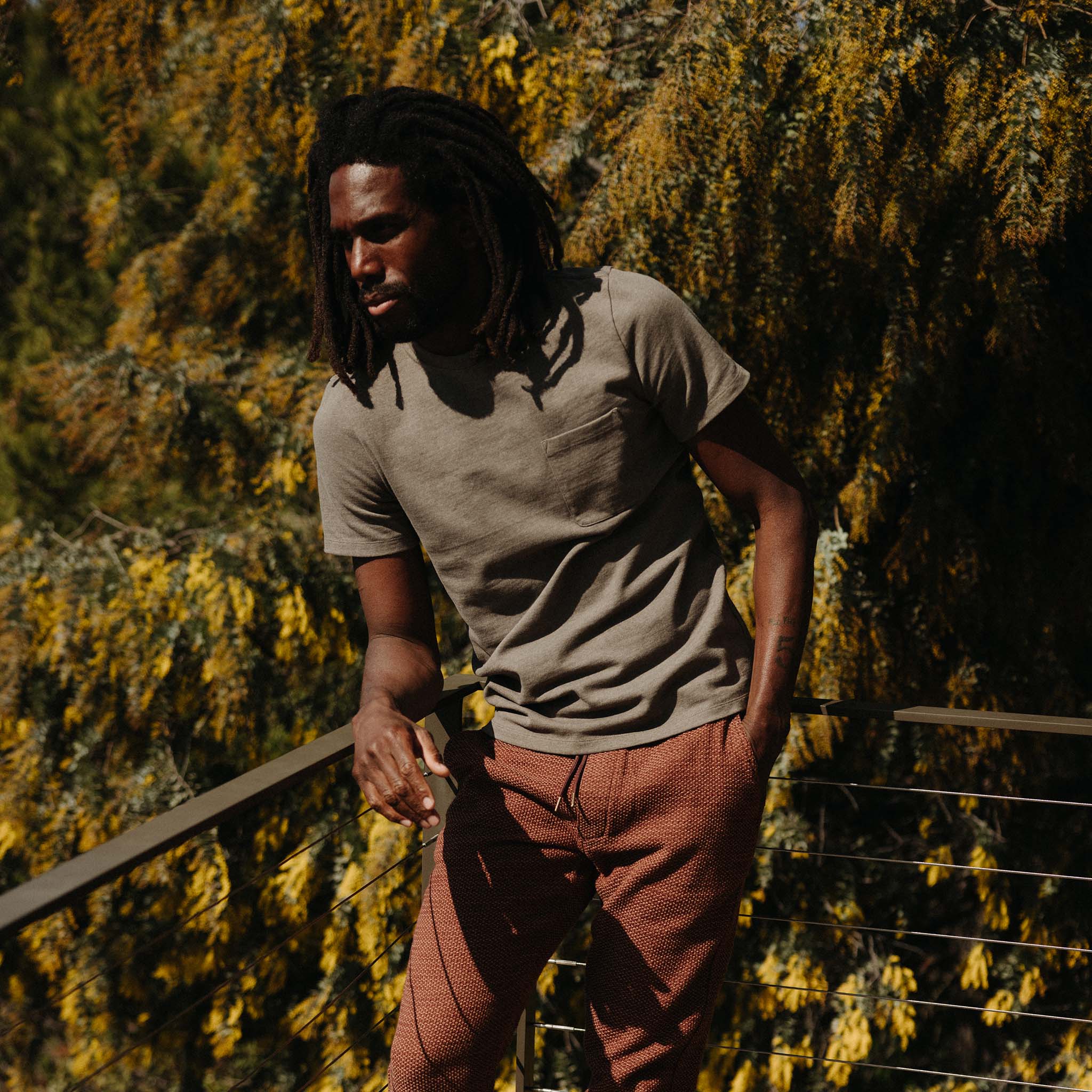 The Heavy Bag Tee in Smoked Olive - Image 2