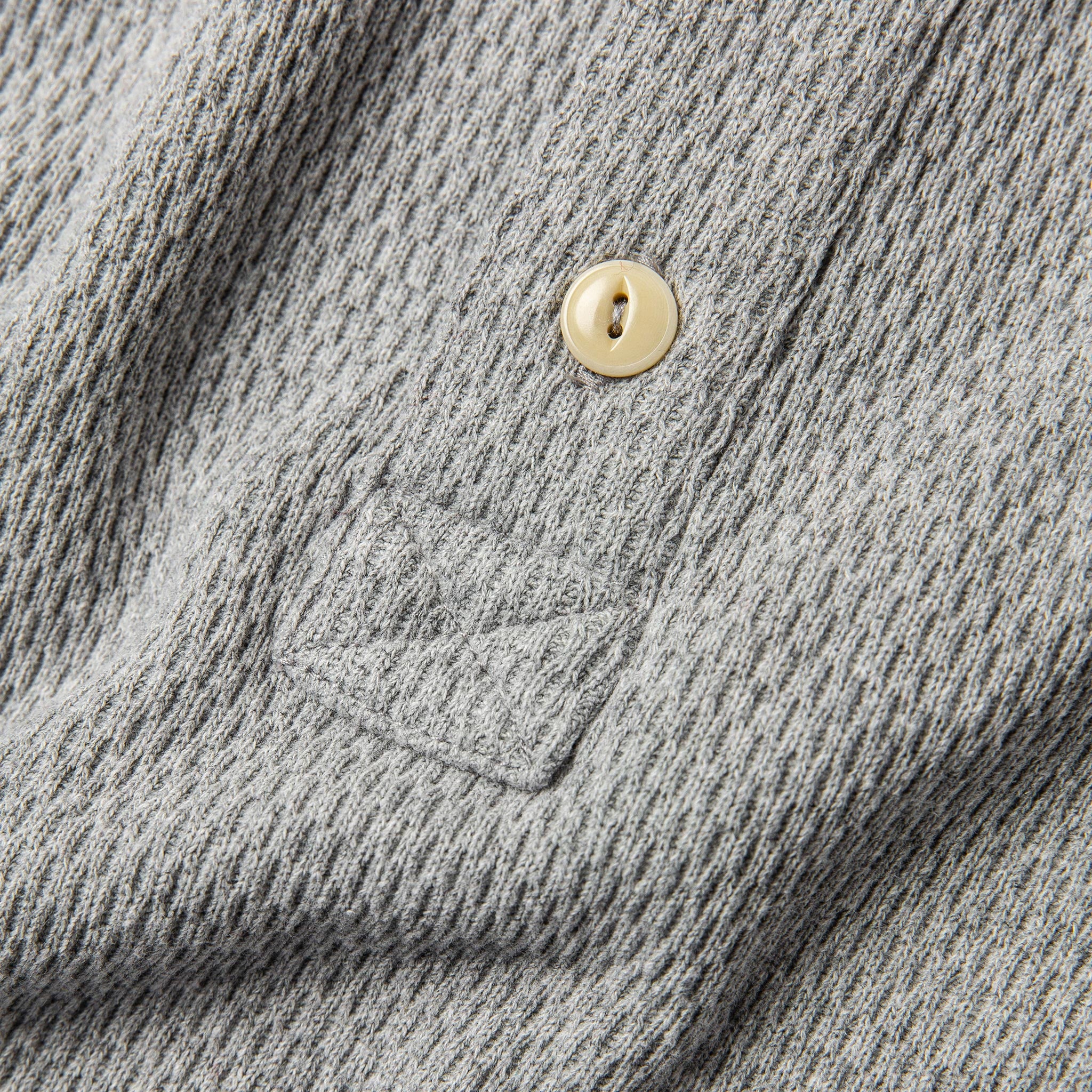 The Heavy Bag Waffle Henley in Ash - Image 7