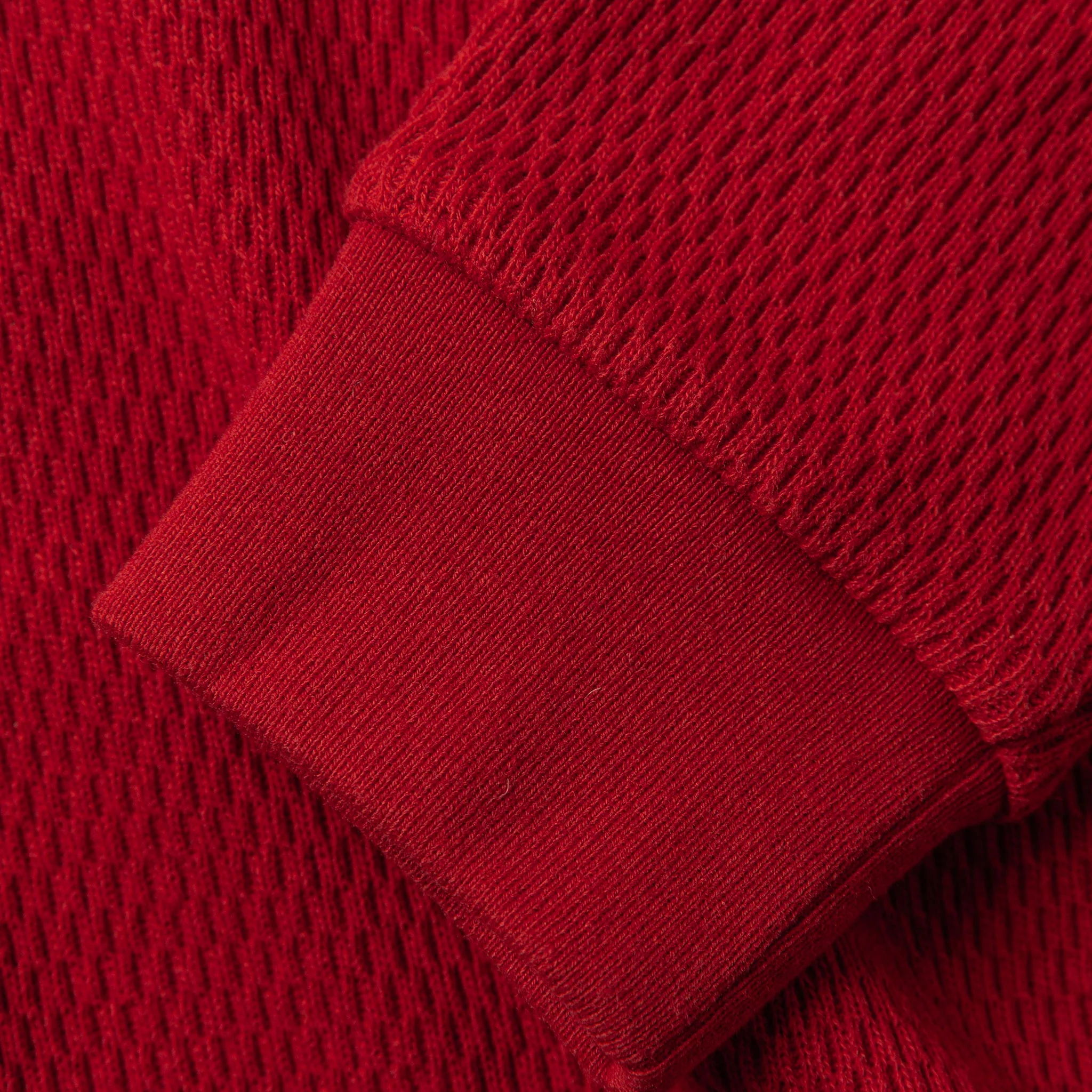 The Heavy Bag Waffle Henley in Cardinal - Image 8