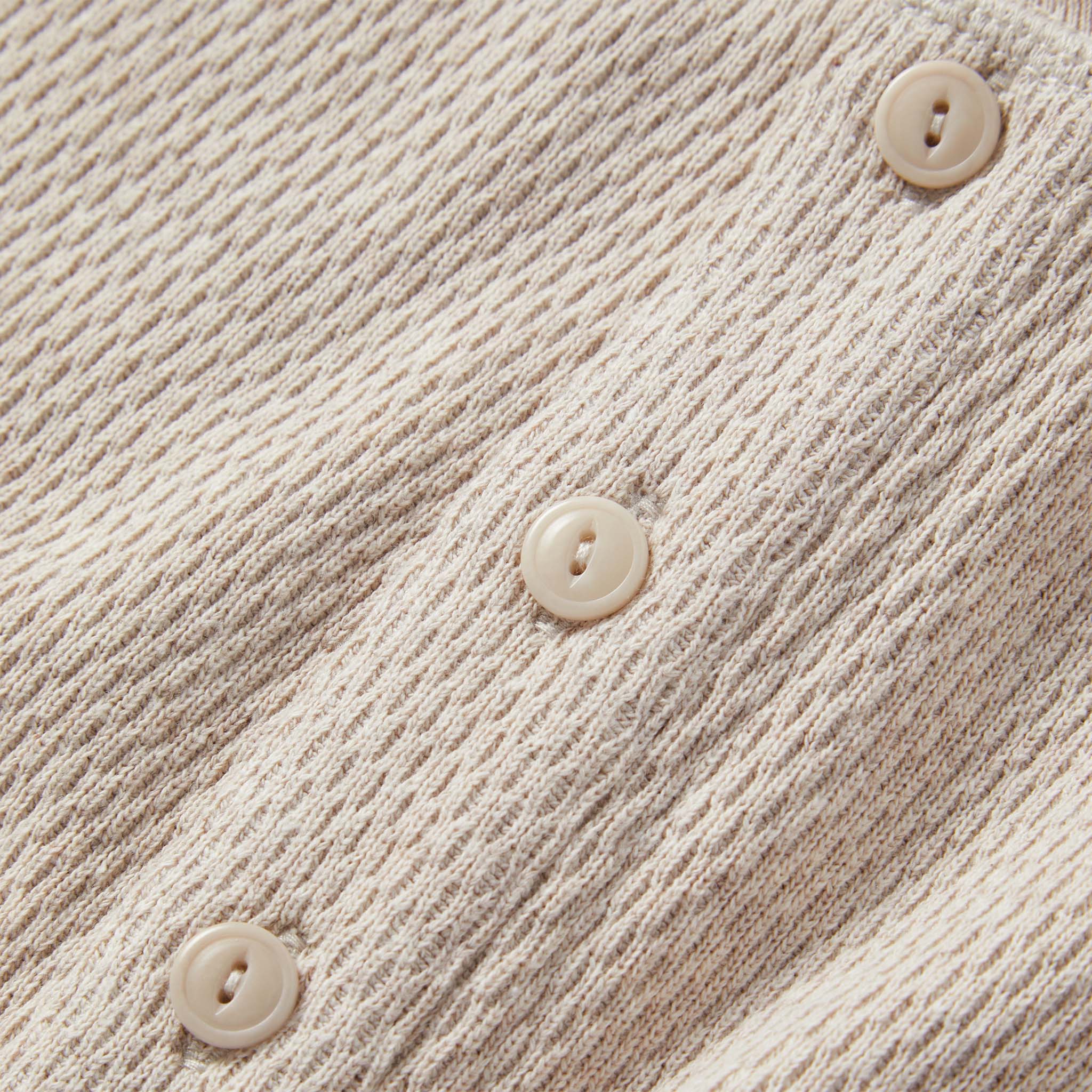 The Heavy Bag Waffle Henley in Oatmeal - Image 6