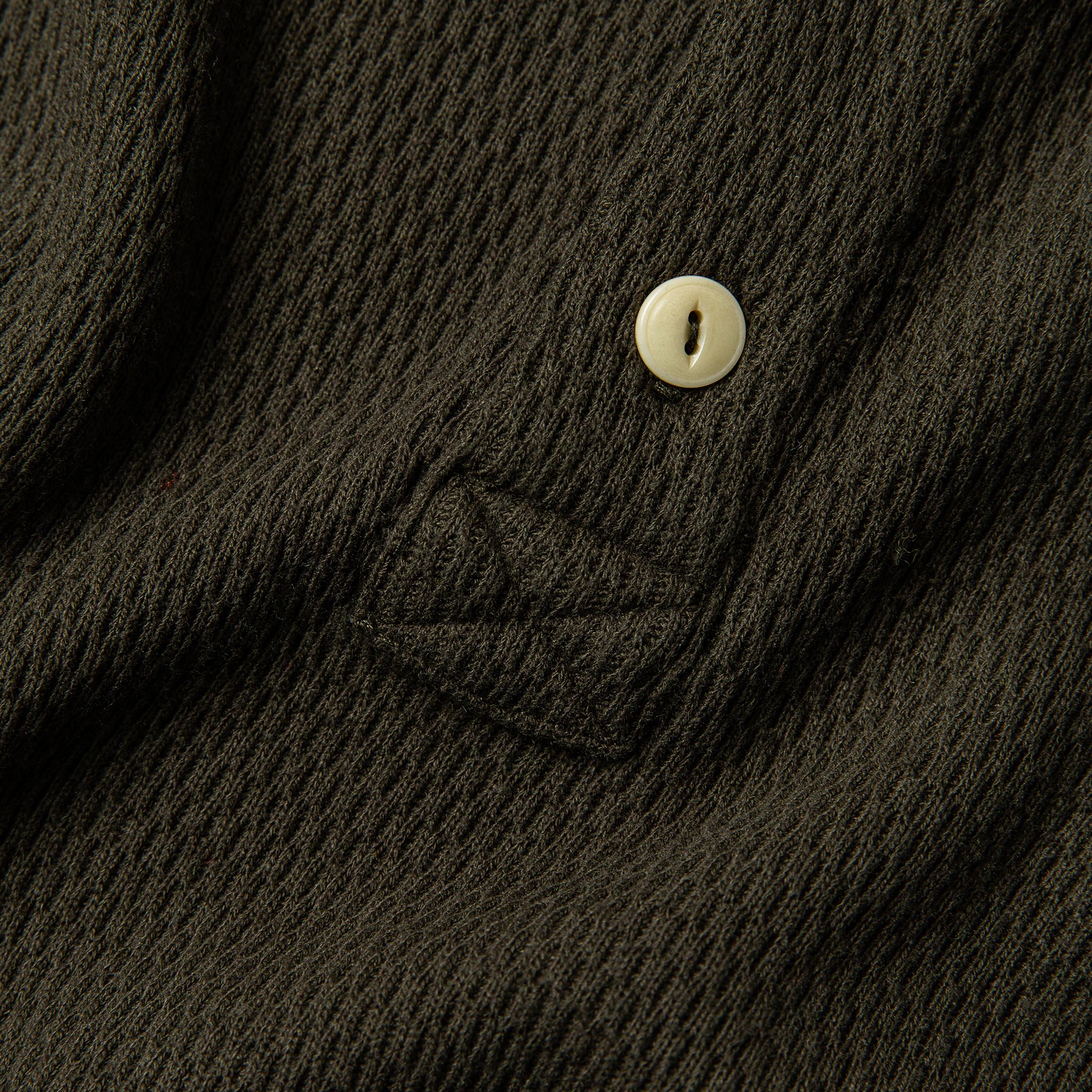 The Heavy Bag Waffle Henley in Olive - Image 7