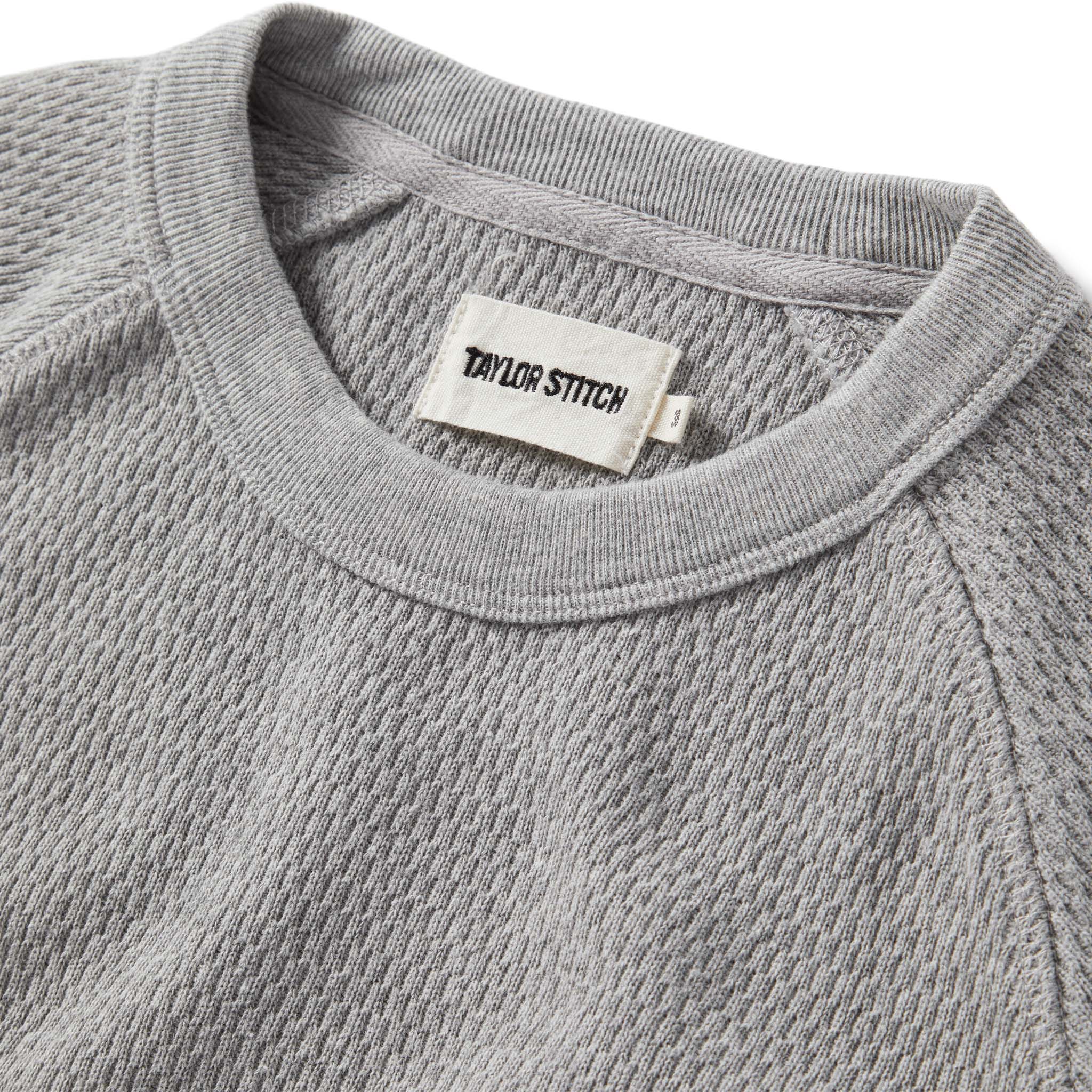 The Heavy Bag Waffle Long Sleeve in Aluminum - Image 4