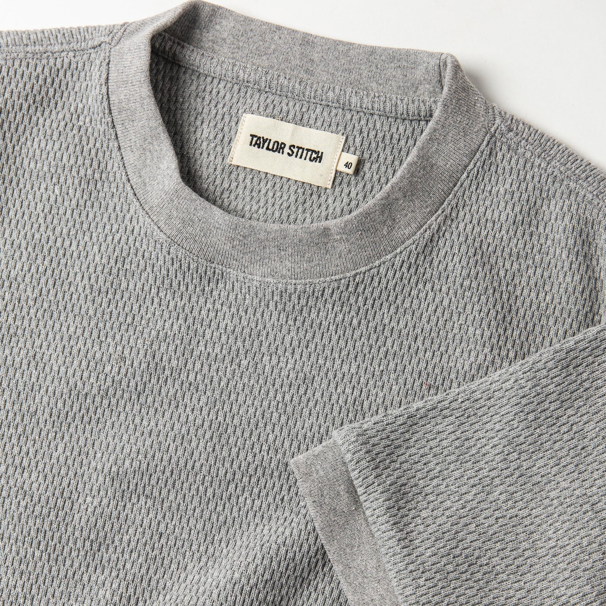 The Heavy Bag Waffle Short Sleeve in Ash - Image 6