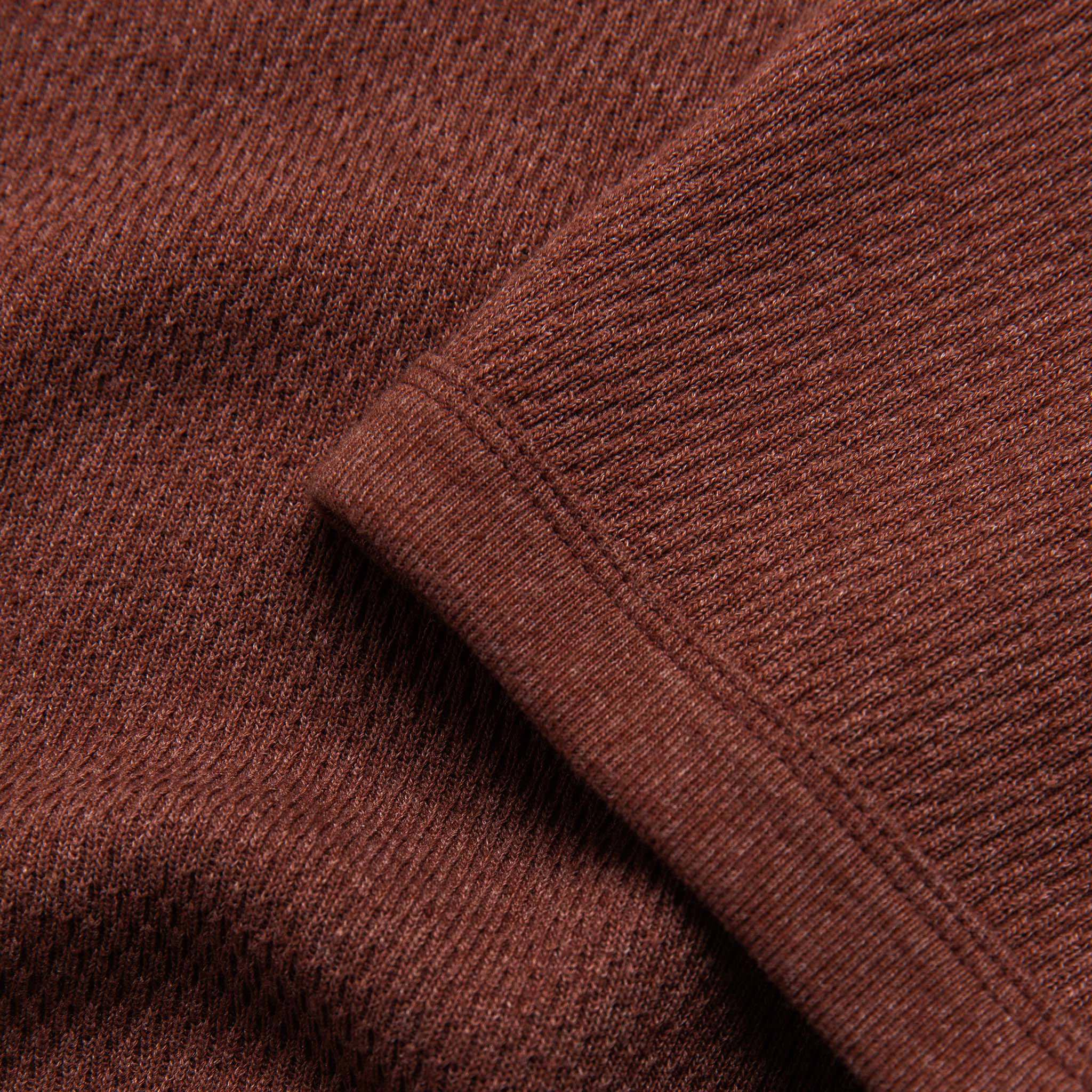 The Heavy Bag Waffle Short Sleeve in Burgundy - Image 6