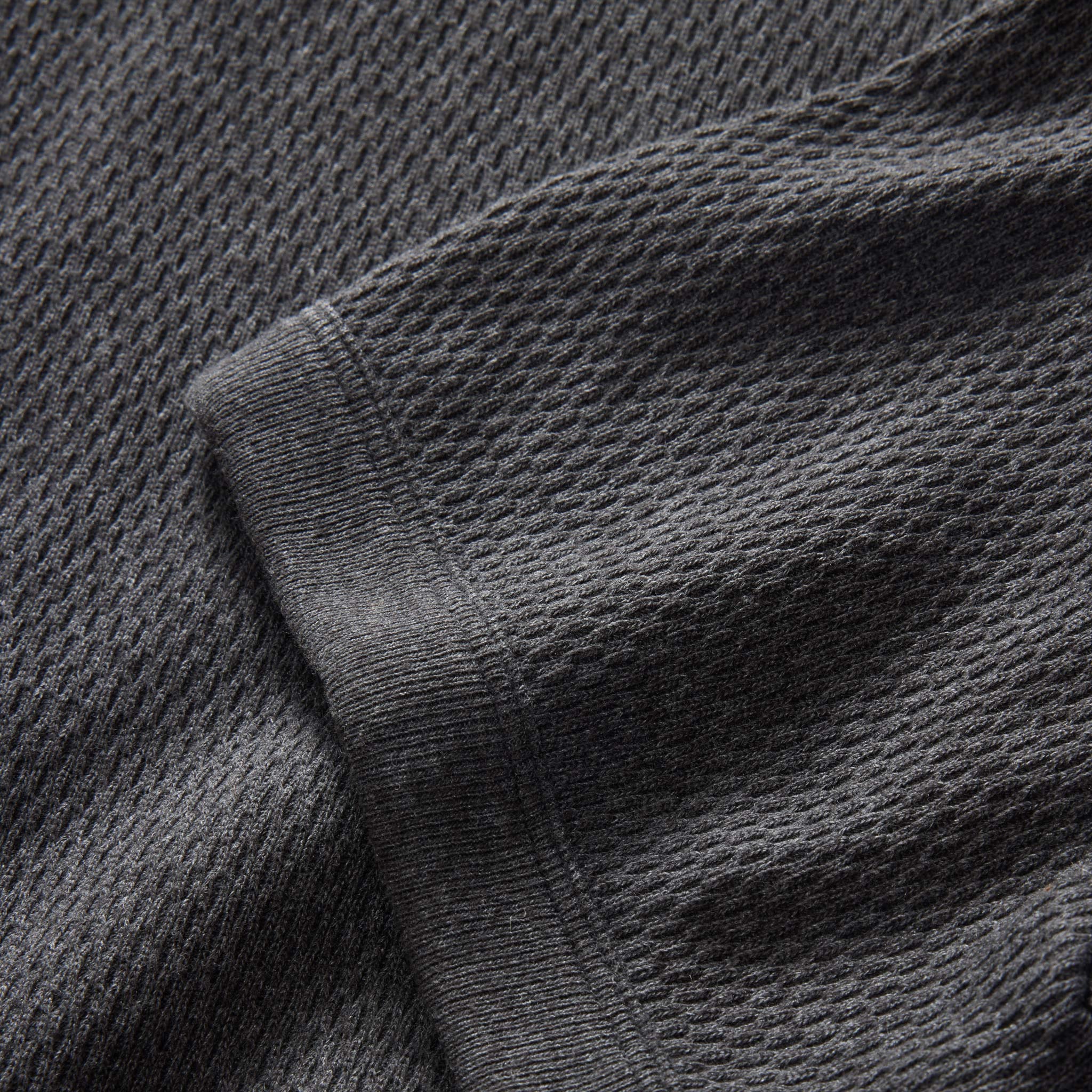 The Heavy Bag Waffle Short Sleeve in Faded Black - Image 5