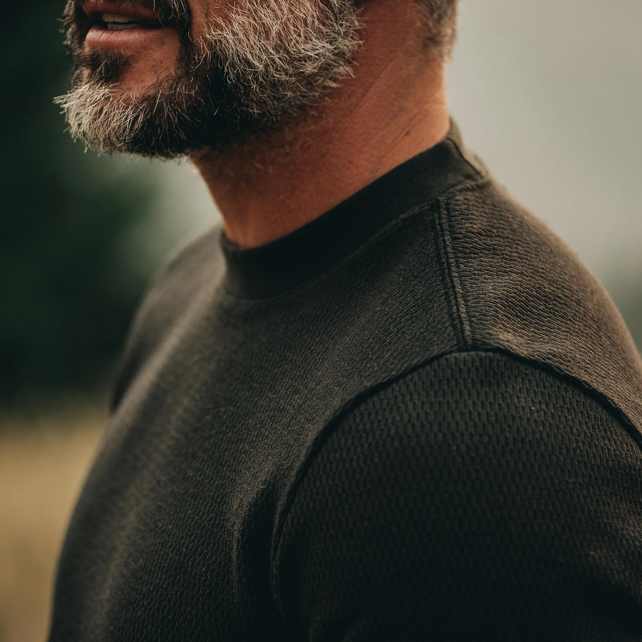 The Heavy Bag Waffle Short Sleeve in Olive - Image 4