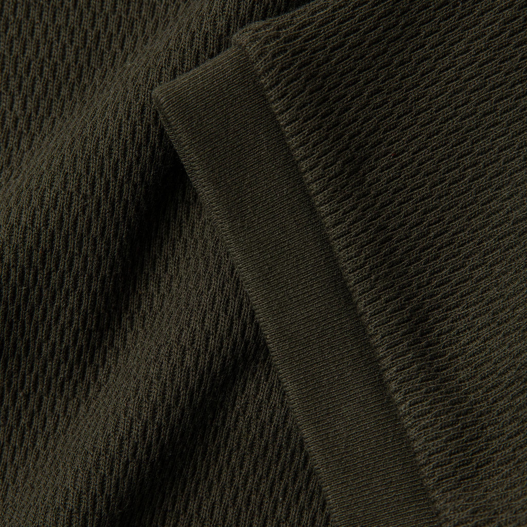 The Heavy Bag Waffle Short Sleeve in Olive - Image 7