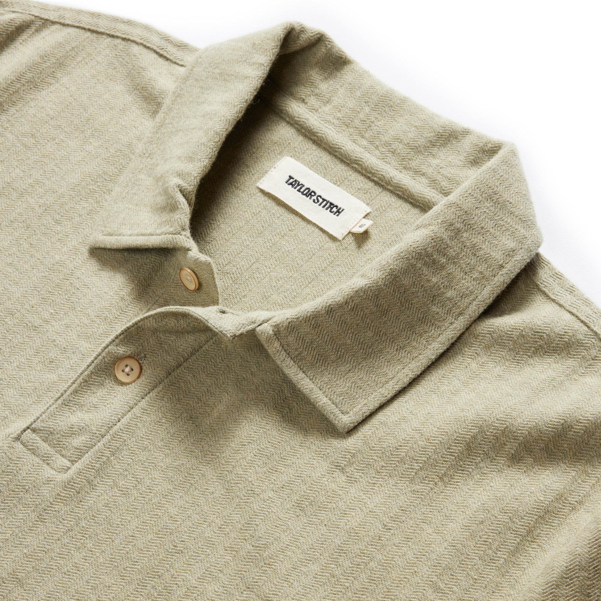 The Herringbone Polo in Heather Sage - Image 6