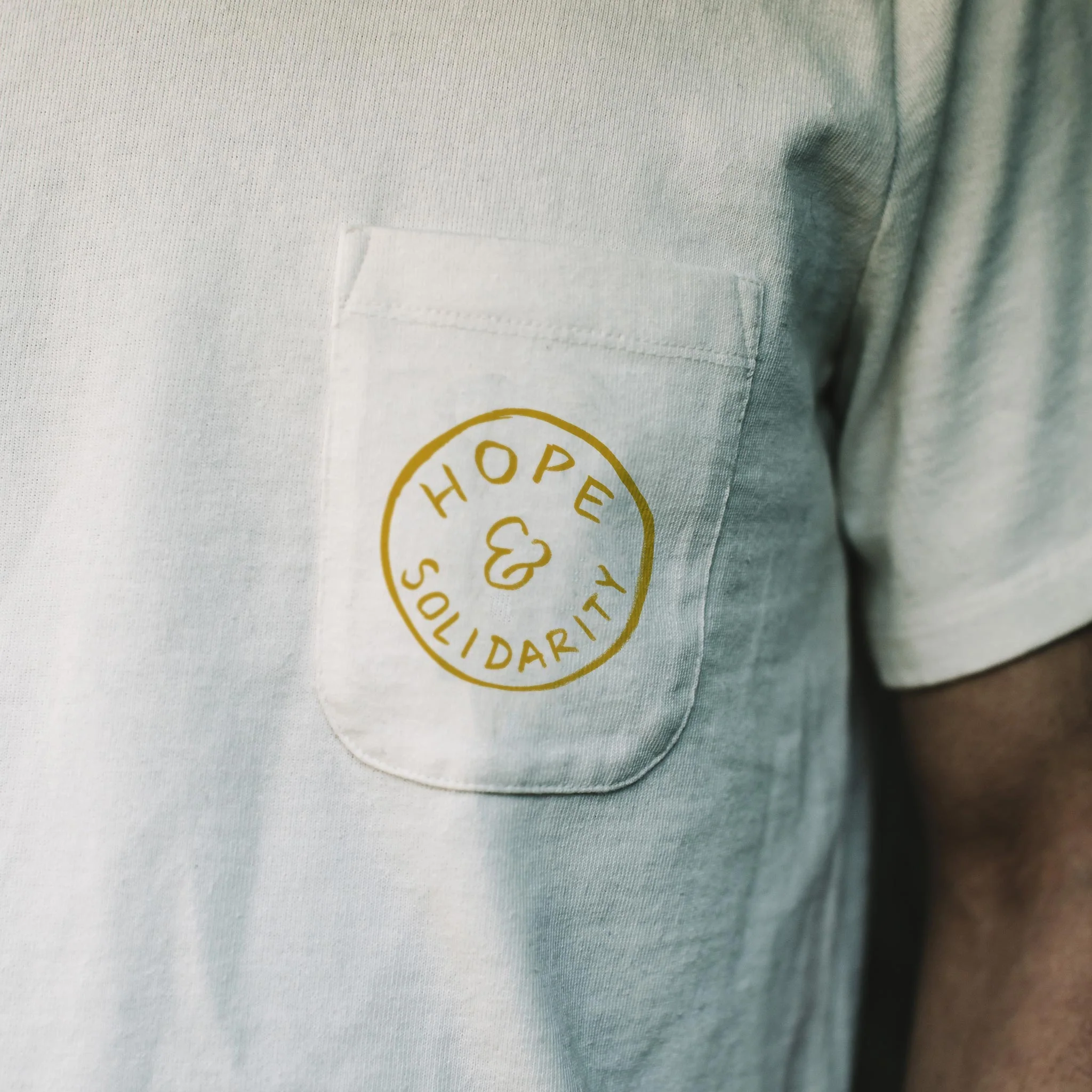The Hope & Solidarity <br> Heavy Bag Tee in Natural - Image 3