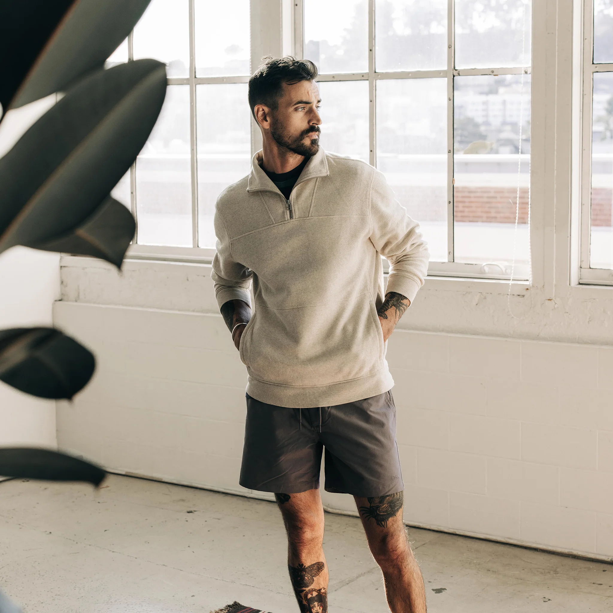 The Horizon Pullover in Oat Heather - Image 2