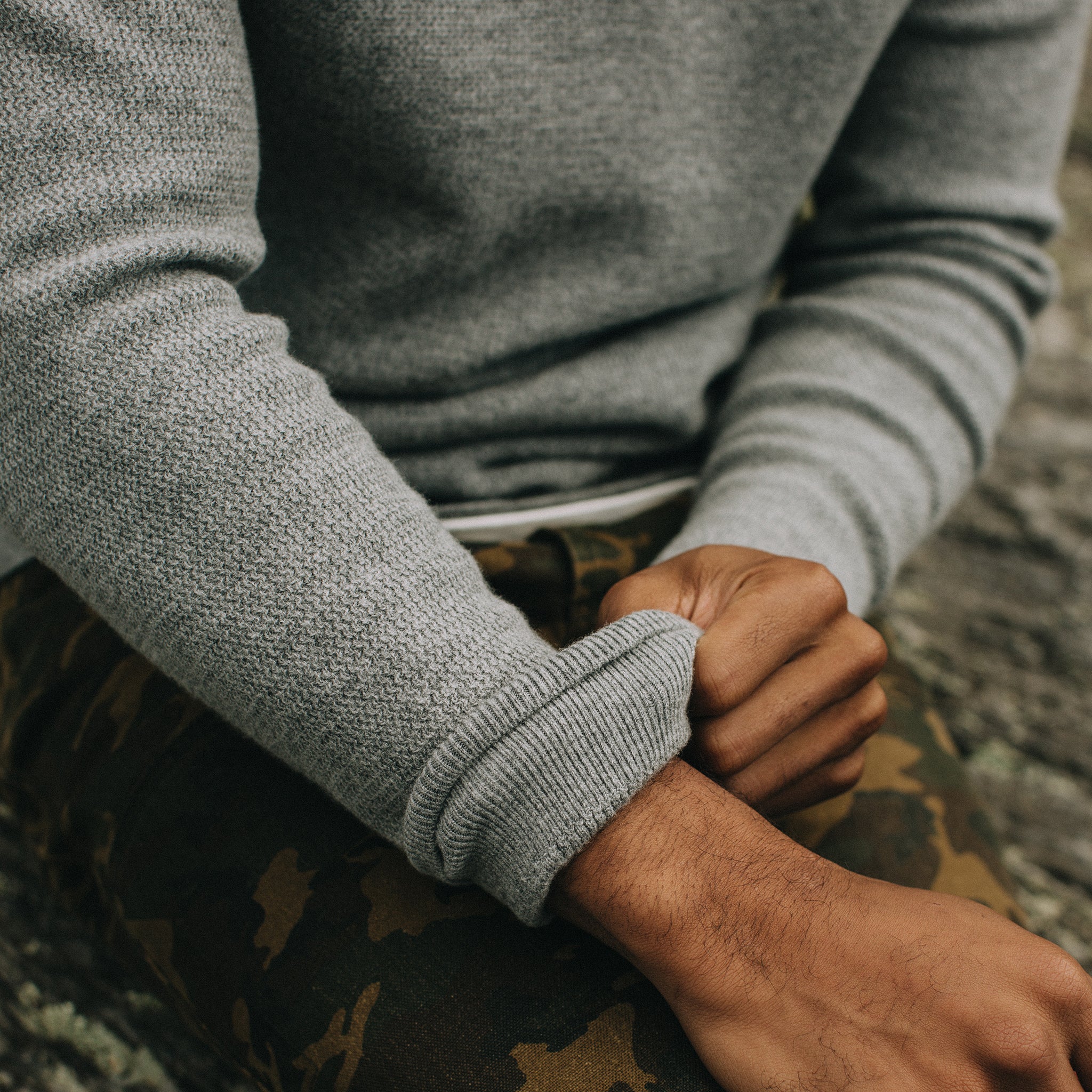 The Hudson Sweater in Heather Grey - Image 3