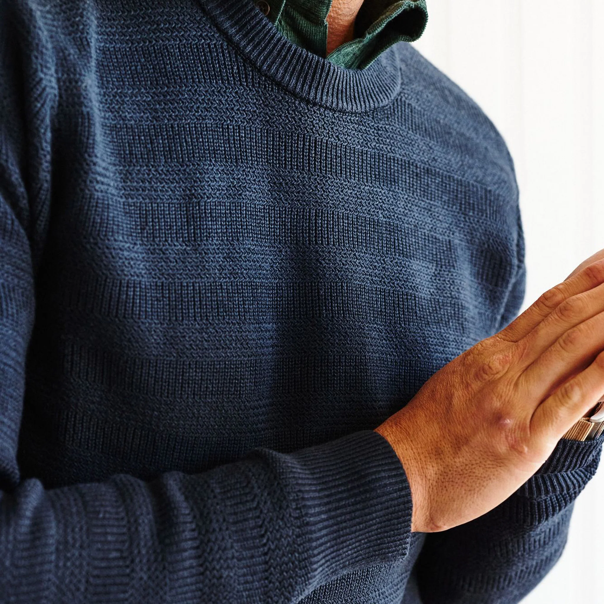 The Hugo Sweater in Navy - Image 3