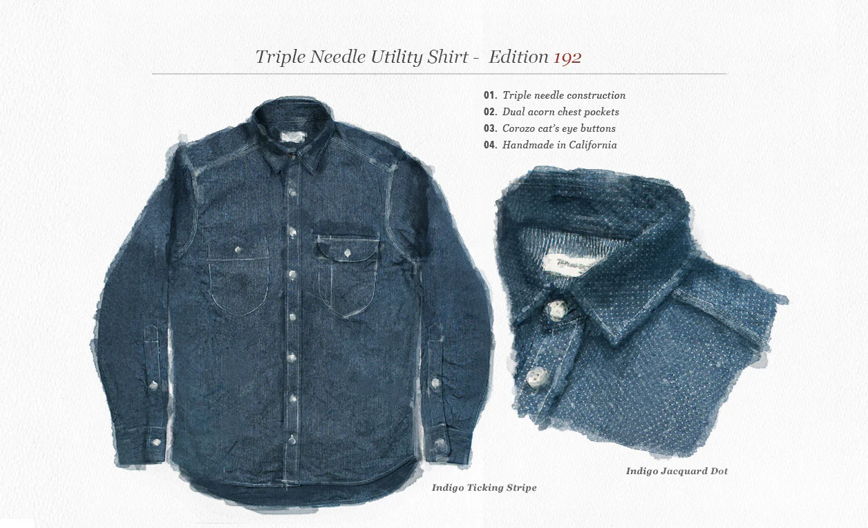 Indigo Jacquard Dot Utility Shirt - Image 10