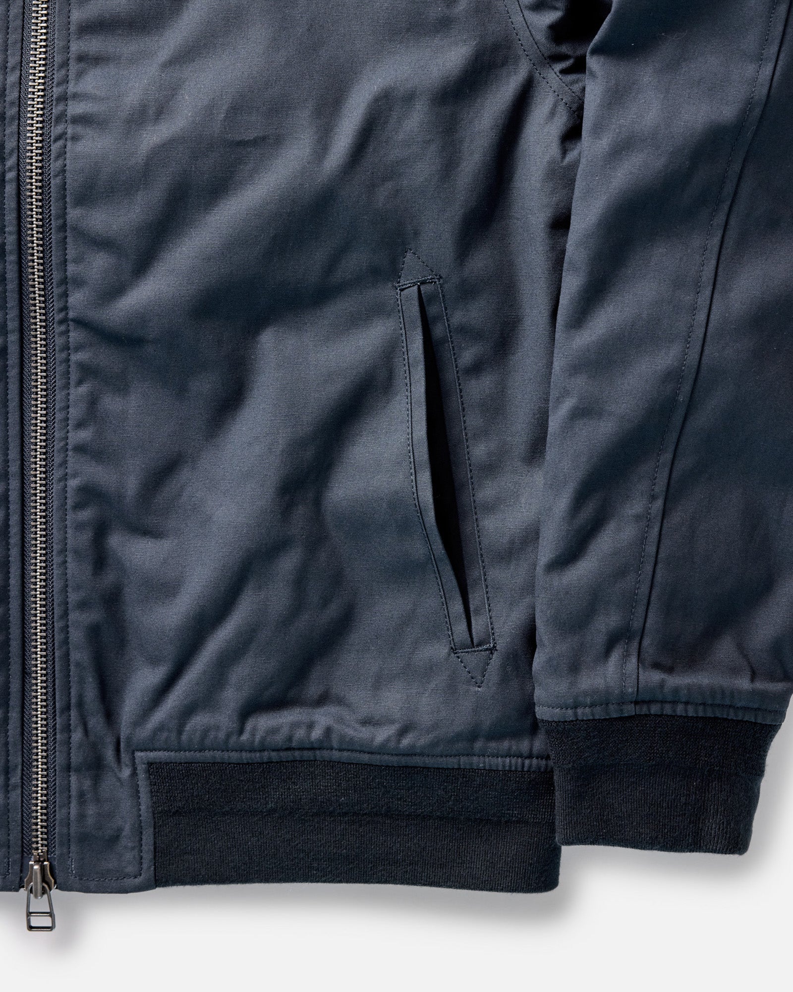 The Insulated Bomber Jacket in Dark Navy Dry Wax - Image 6