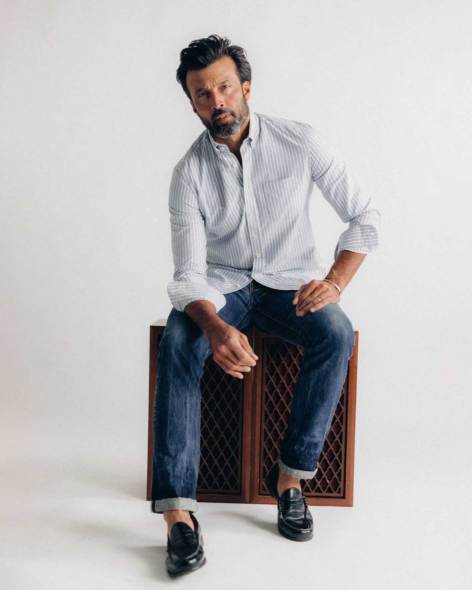 The Jack in Blue Sky Stripe Oxford - Image 4