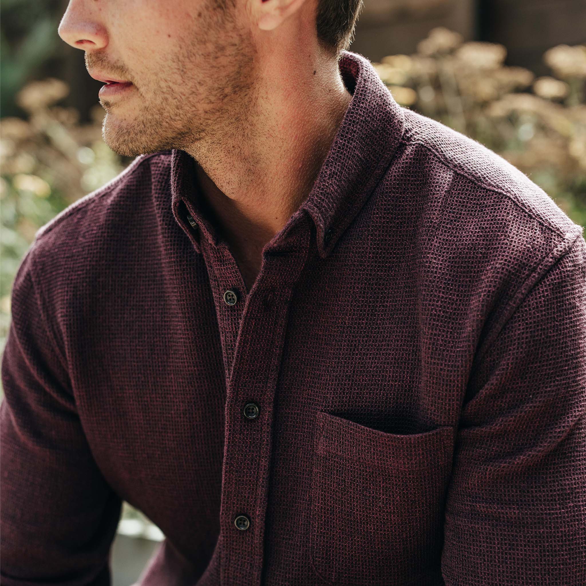 The Jack in Burgundy Jaspe Waffle - Image 3