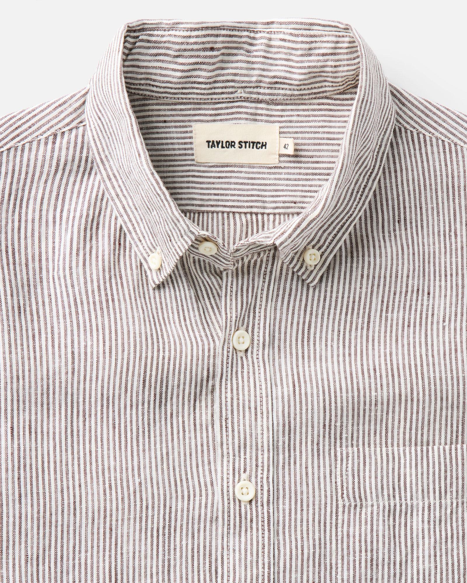 The Jack in Burgundy University Stripe Linen - Image 5
