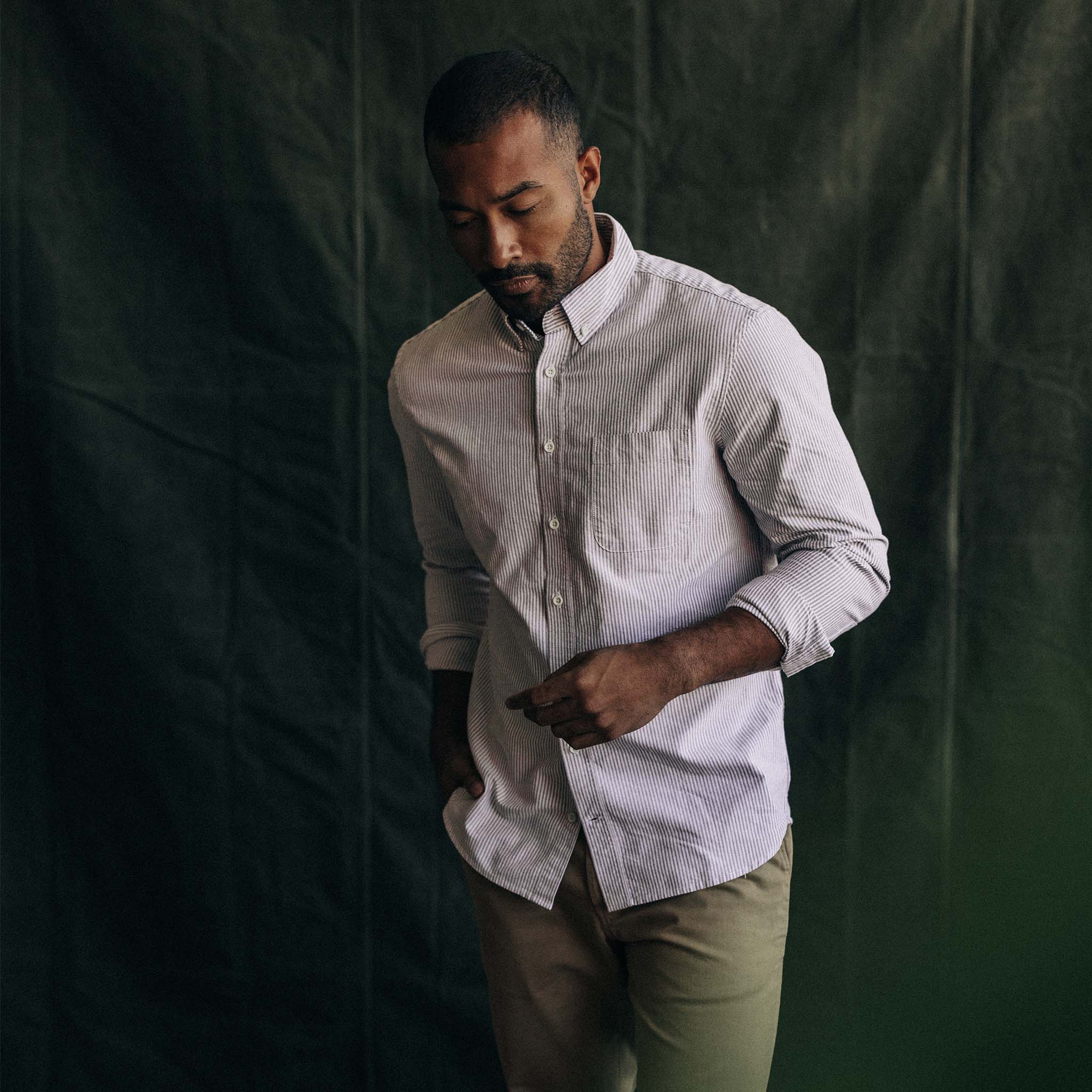 The Jack in Burgundy University Stripe Oxford - Image 2