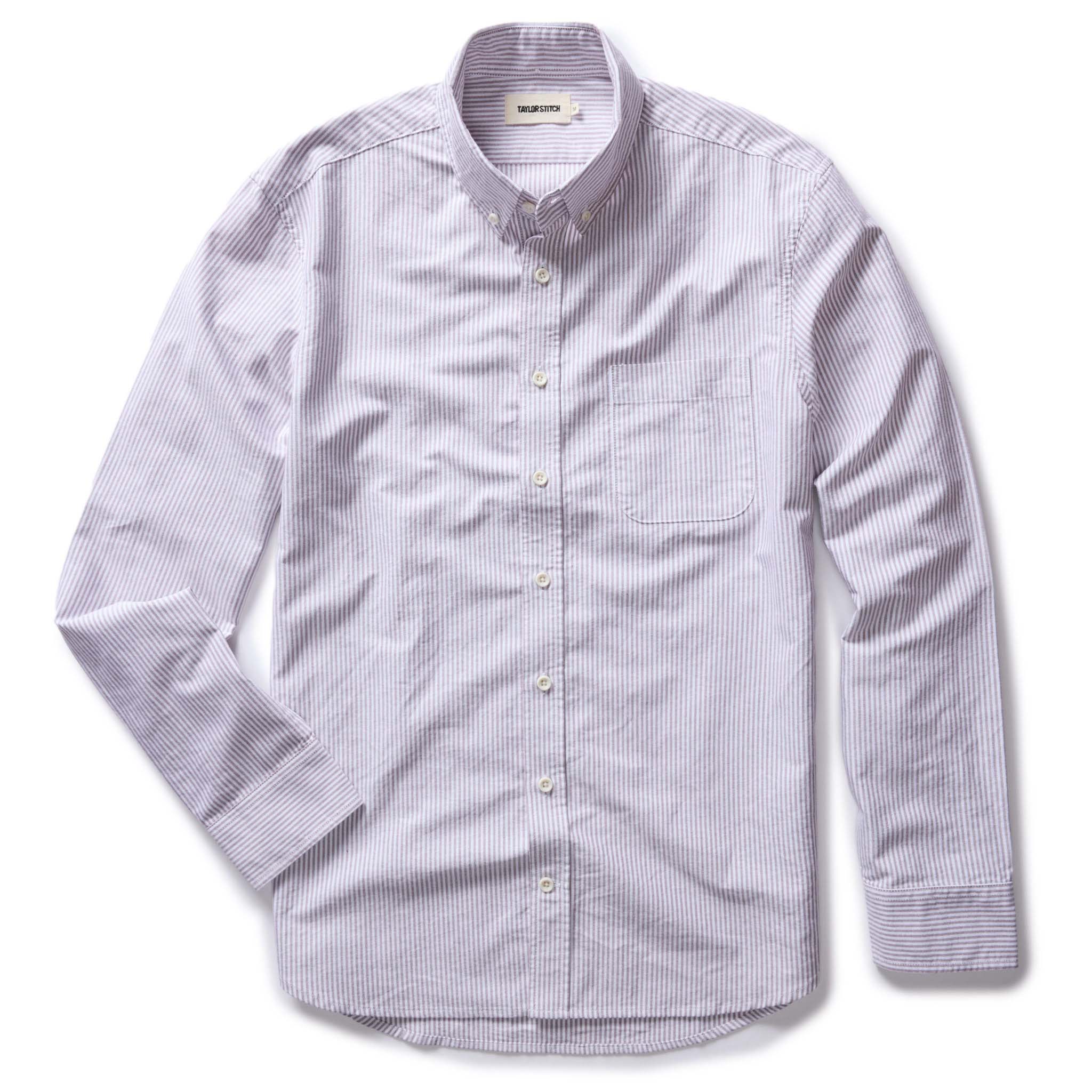 The Jack in Burgundy University Stripe Oxford - Image 5