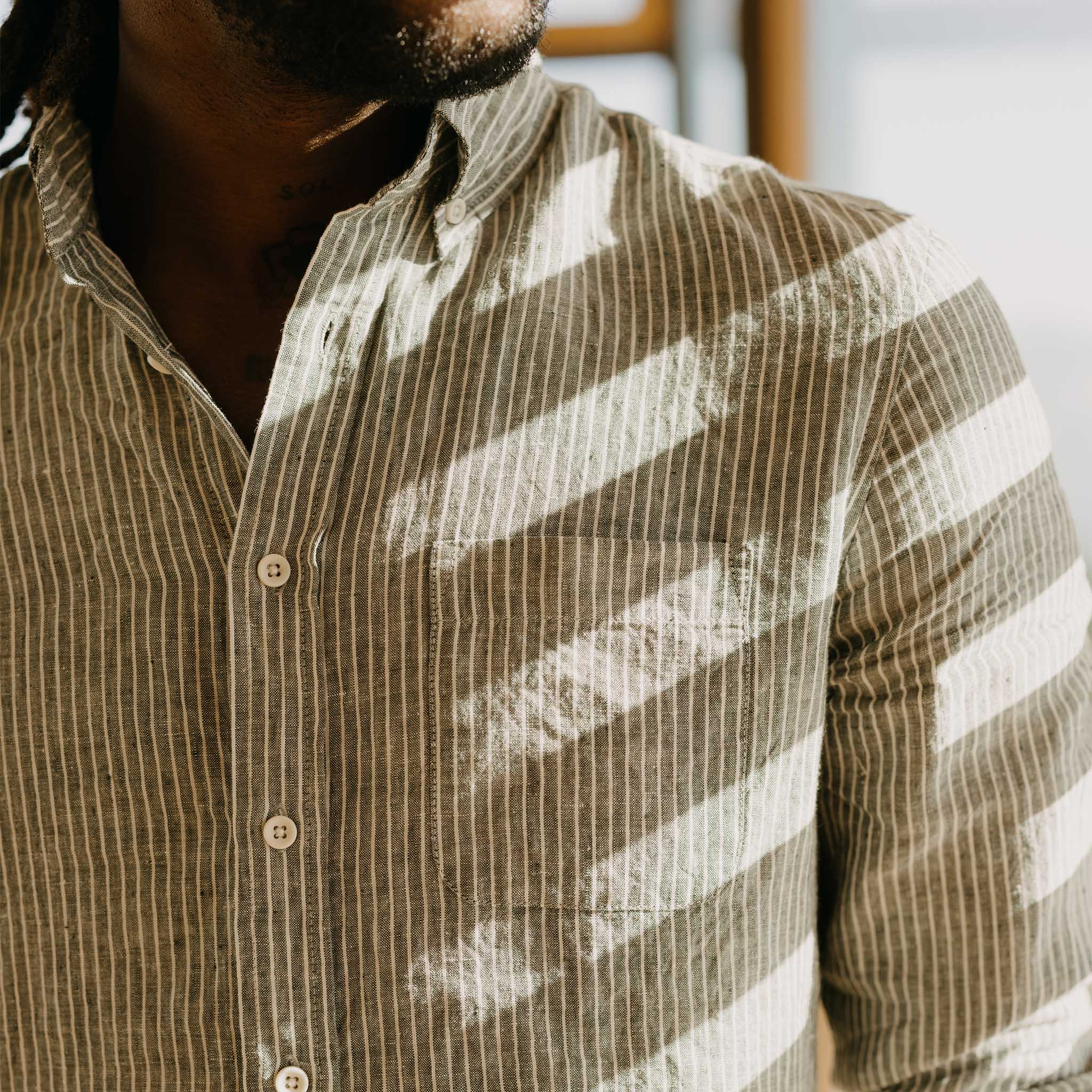 The Jack in Cilantro Stripe Linen - Image 4
