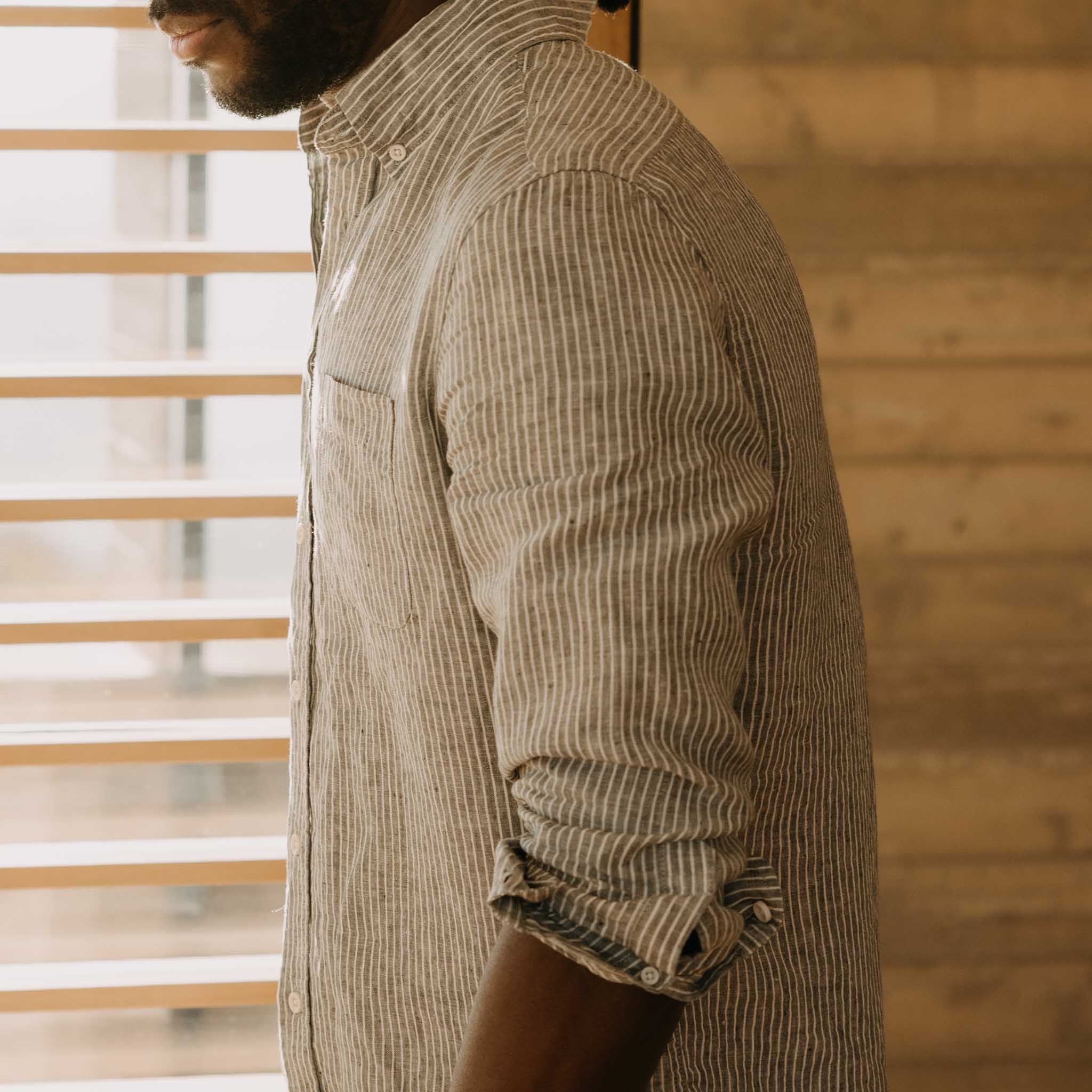 The Jack in Cilantro Stripe Linen - Image 5