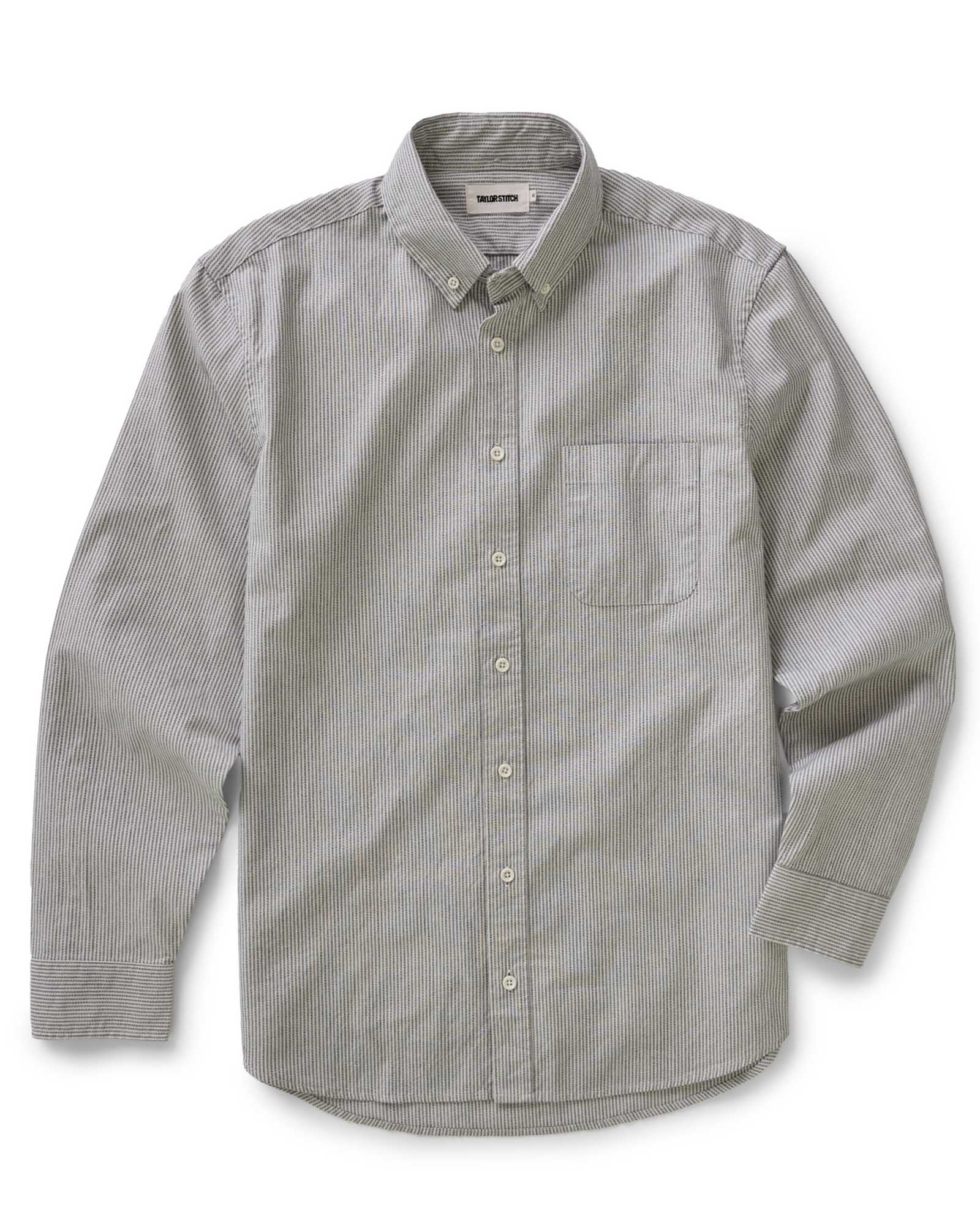 The Jack in Coal Jaspe University Stripe Oxford - Image 10