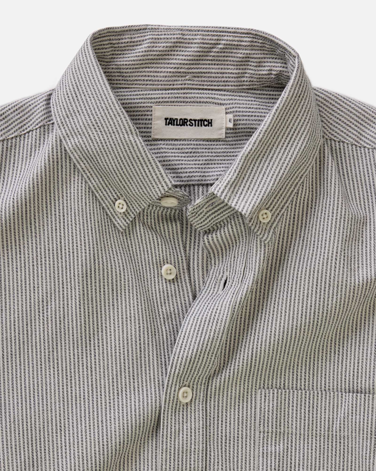 The Jack in Coal Jaspe University Stripe Oxford - Image 5
