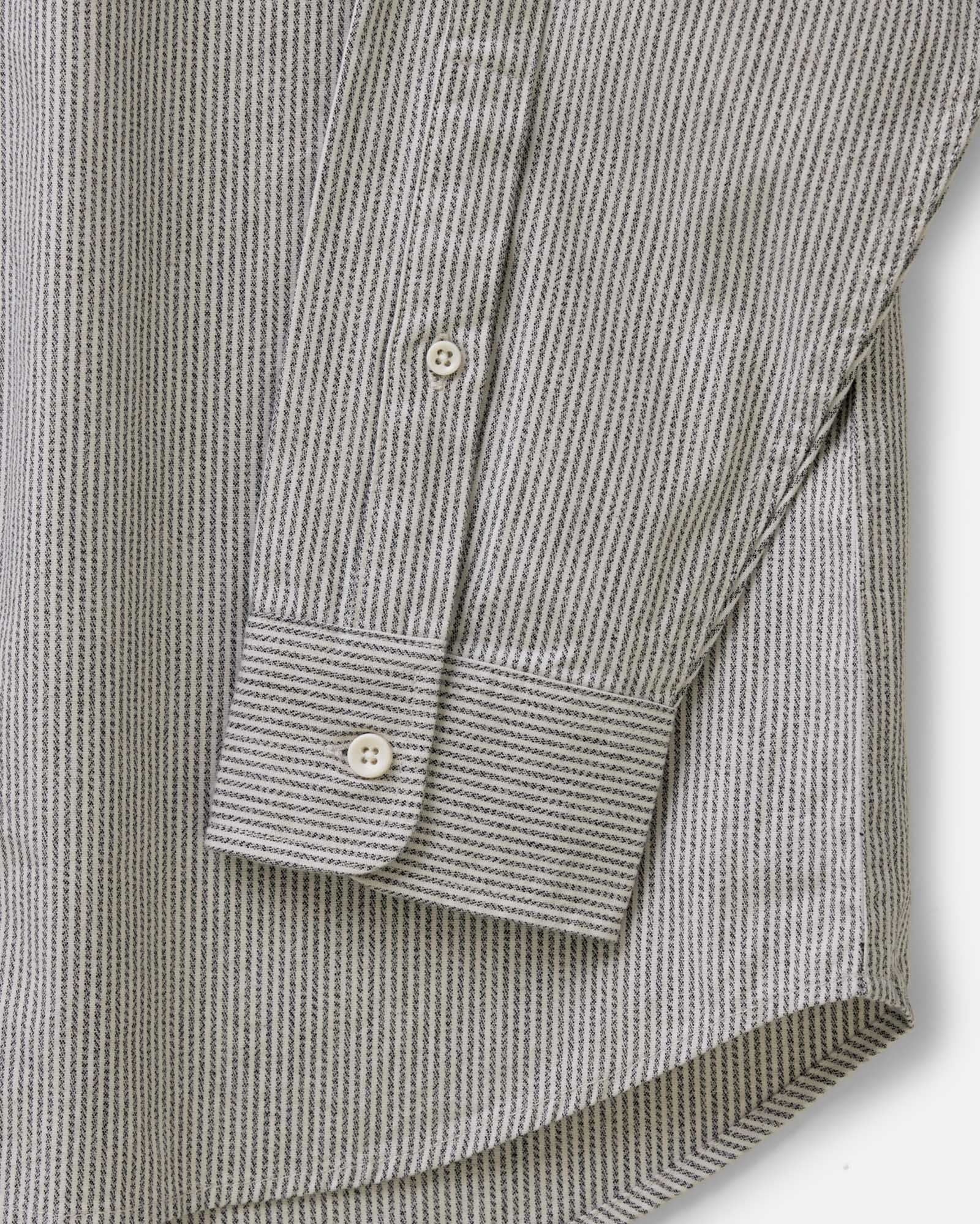 The Jack in Coal Jaspe University Stripe Oxford - Image 8