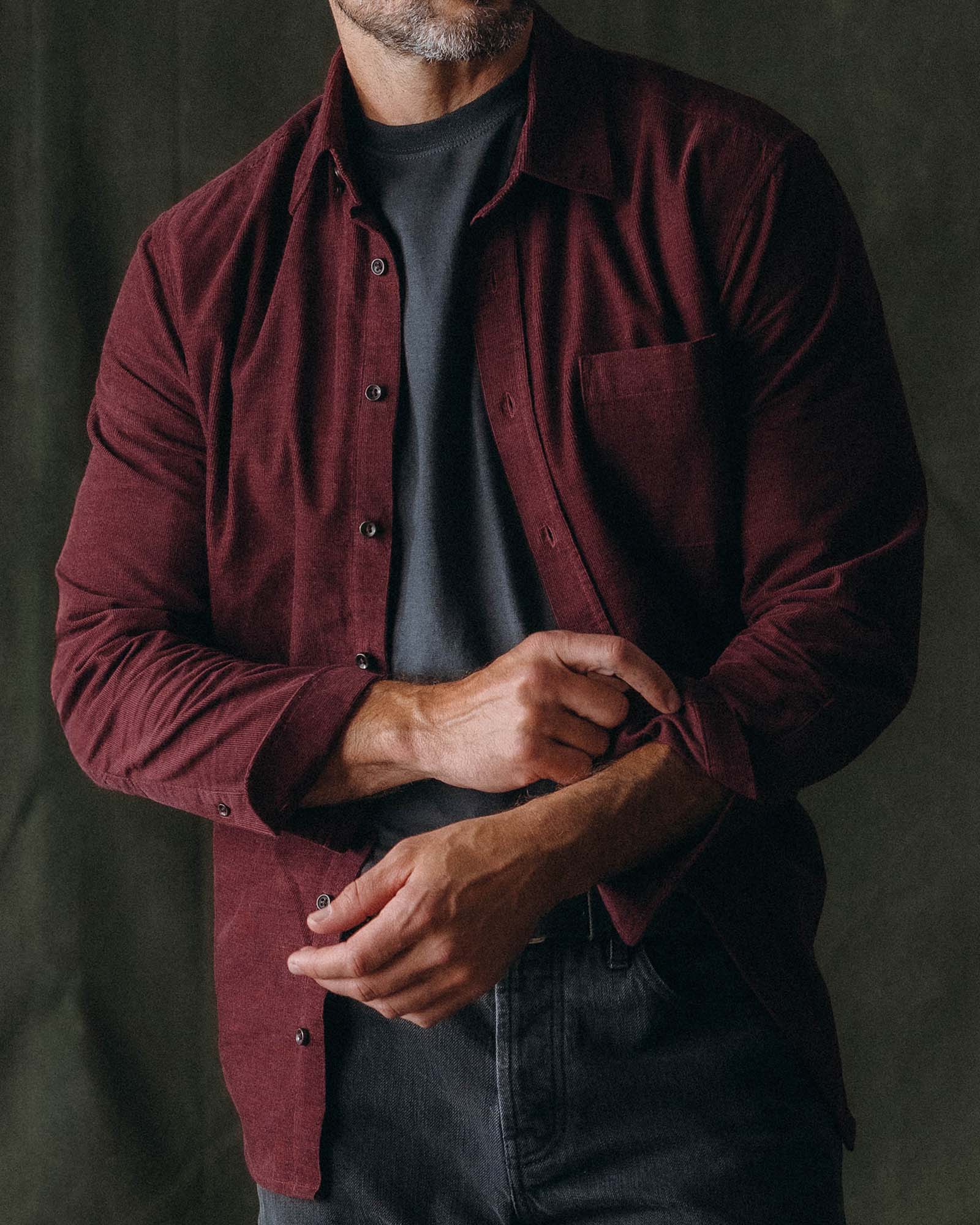 The Jack in Heather Burgundy Pincord - Image 2