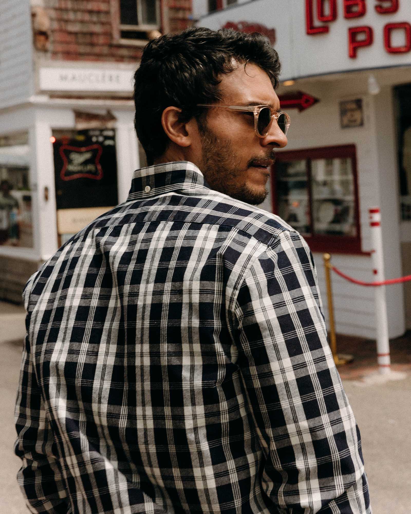 The Jack in Rinsed Indigo Plaid Oxford - Image 4
