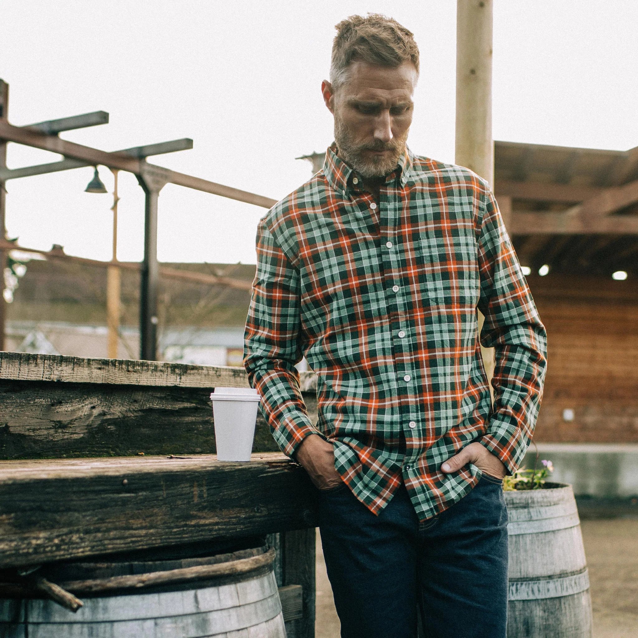 The Jack in Rust Plaid Oxford - Image 2