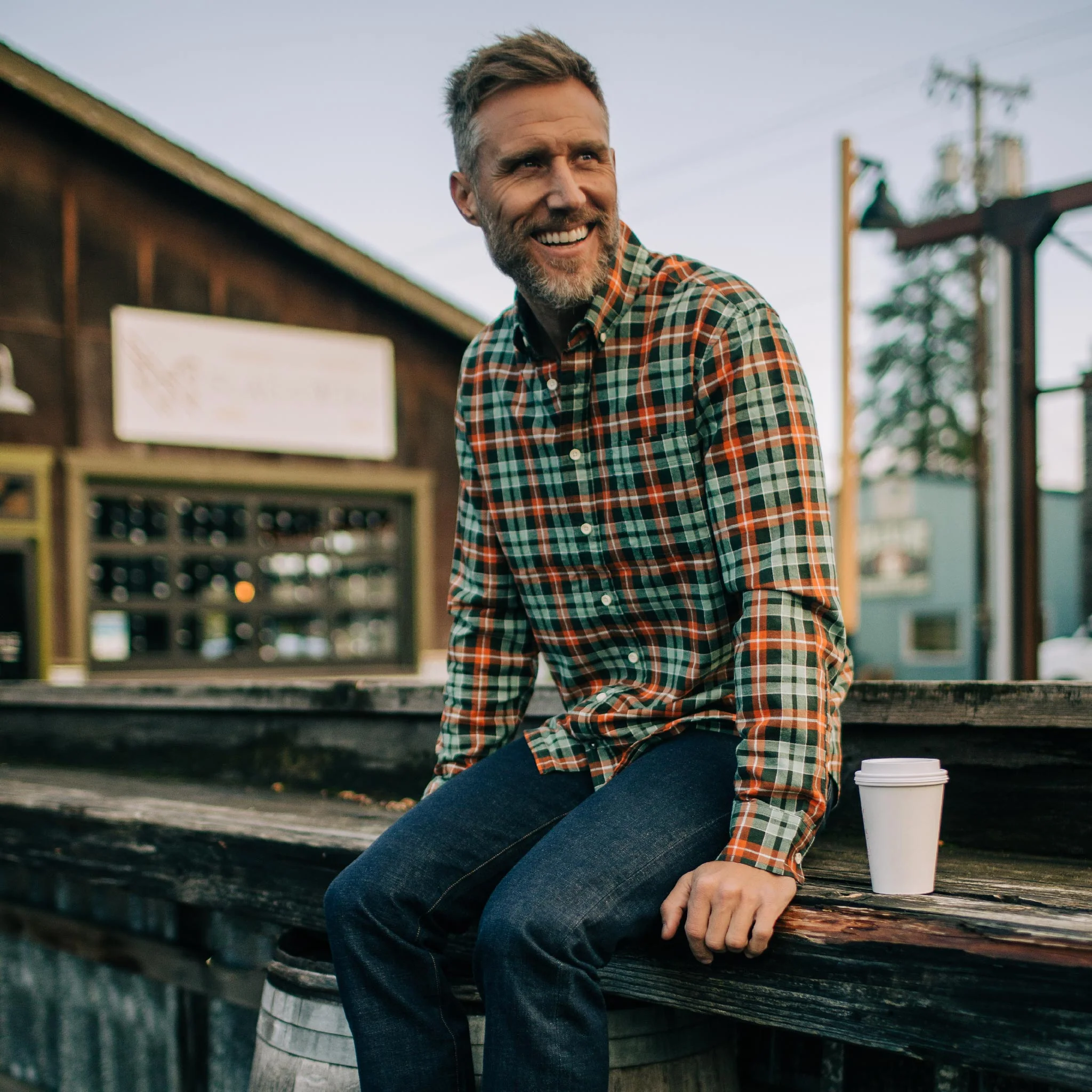 The Jack in Rust Plaid Oxford - Image 5