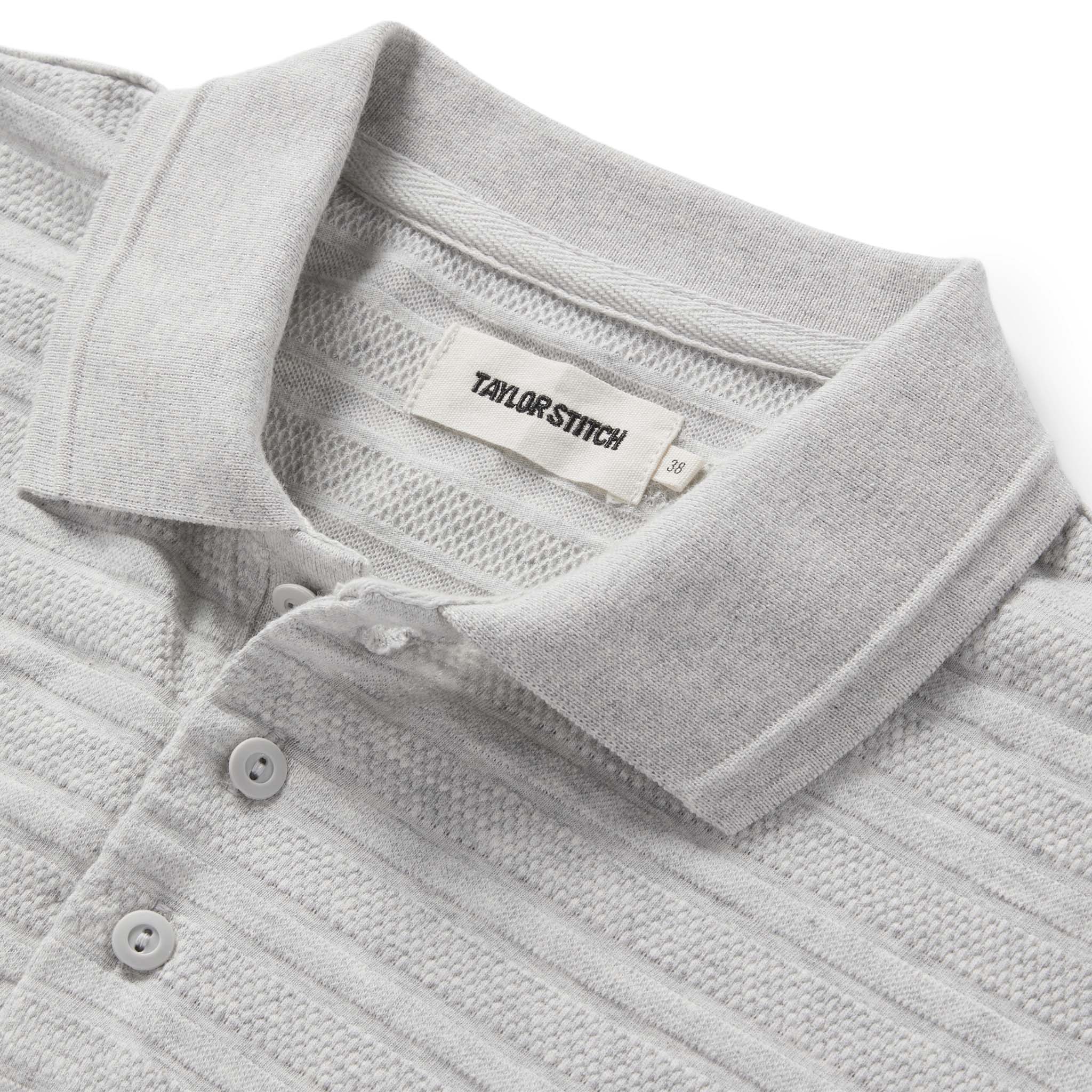 The Jacquard Polo in Ash Heather - Image 5